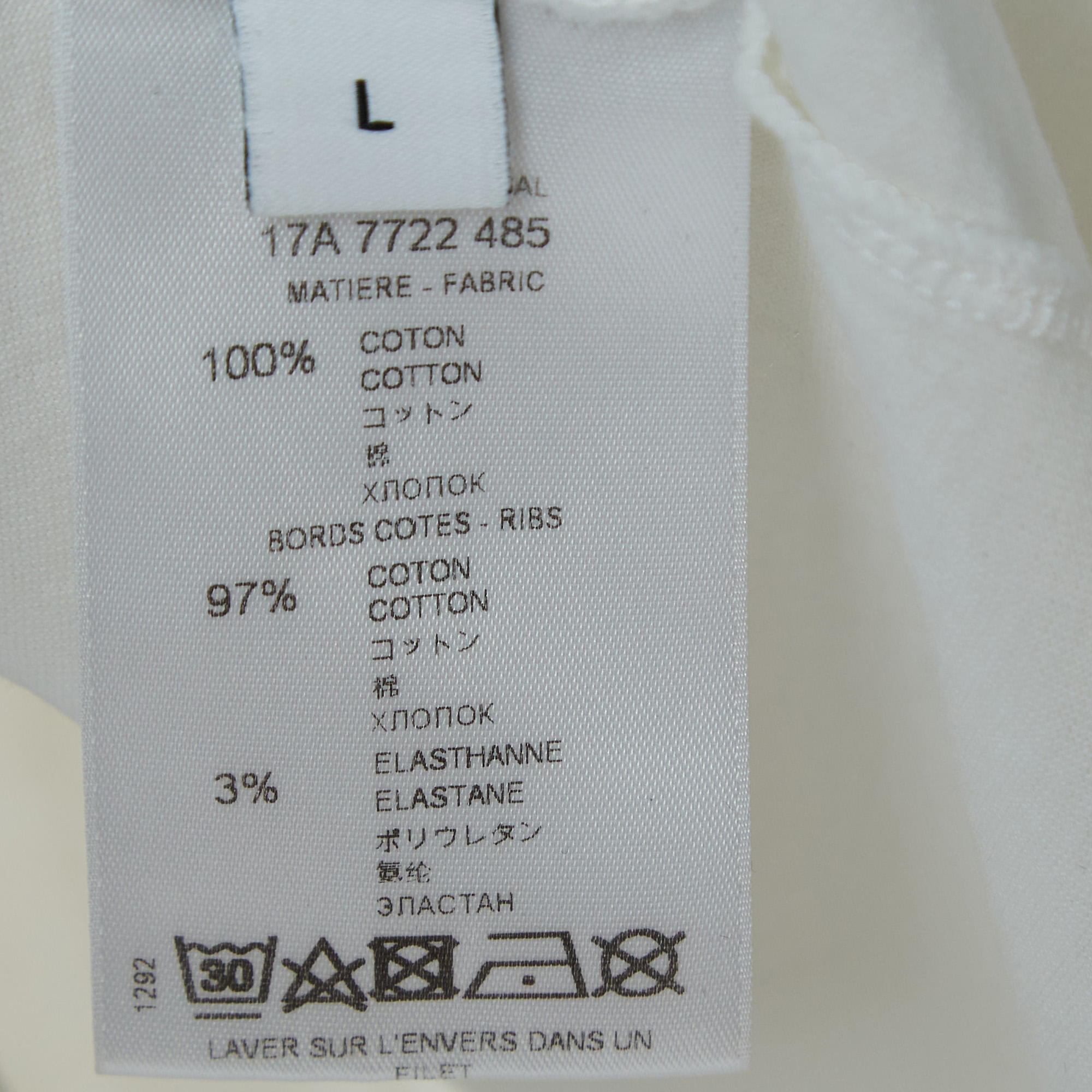 Givenchy White Logo Print Distressed Cotton Half Sleeve T-Shirt L