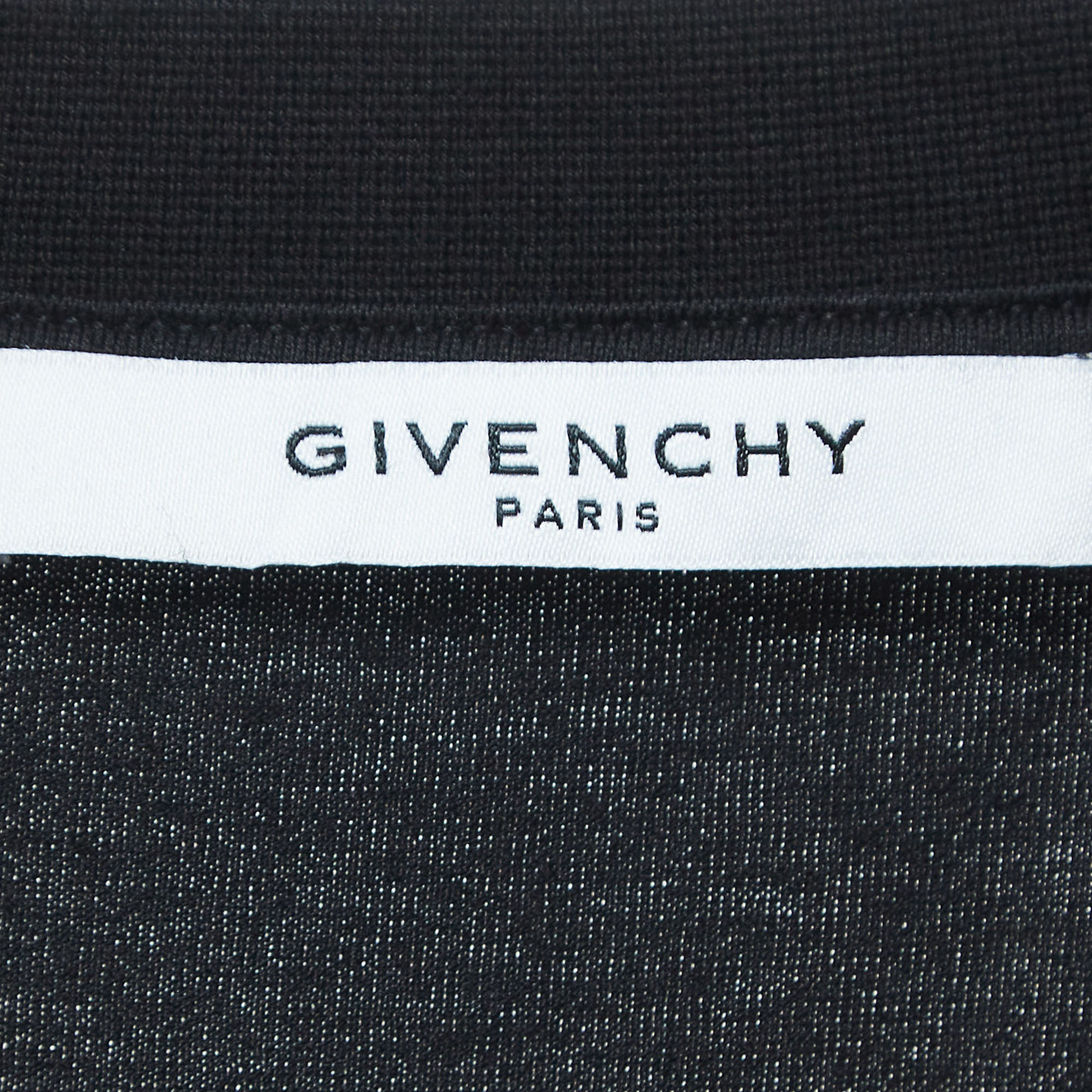 Givenchy Multicolor Up-side Logo Embroidered Cotton Half Sleeve T-Shirt L