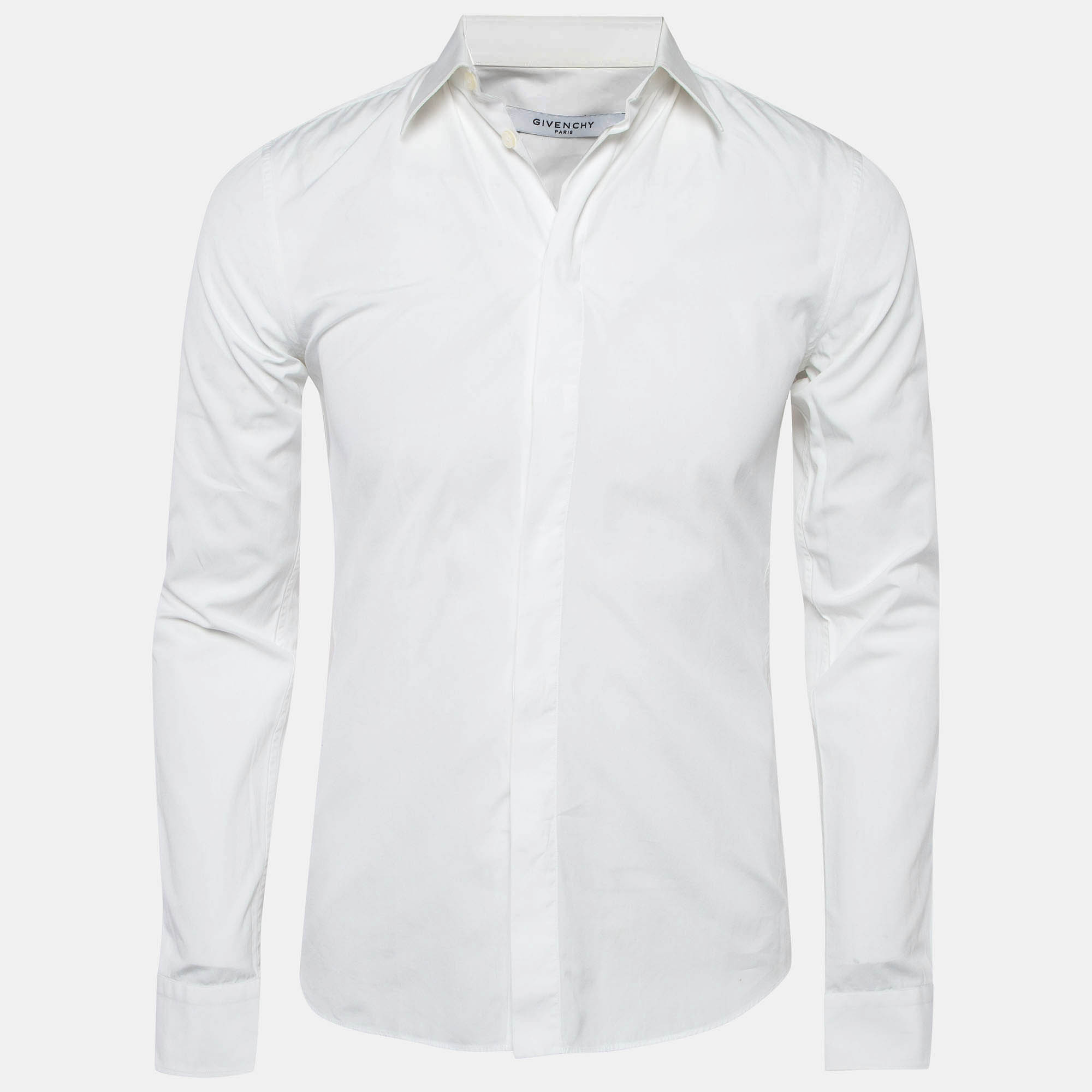 Givenchy white cotton long sleeve shirt s