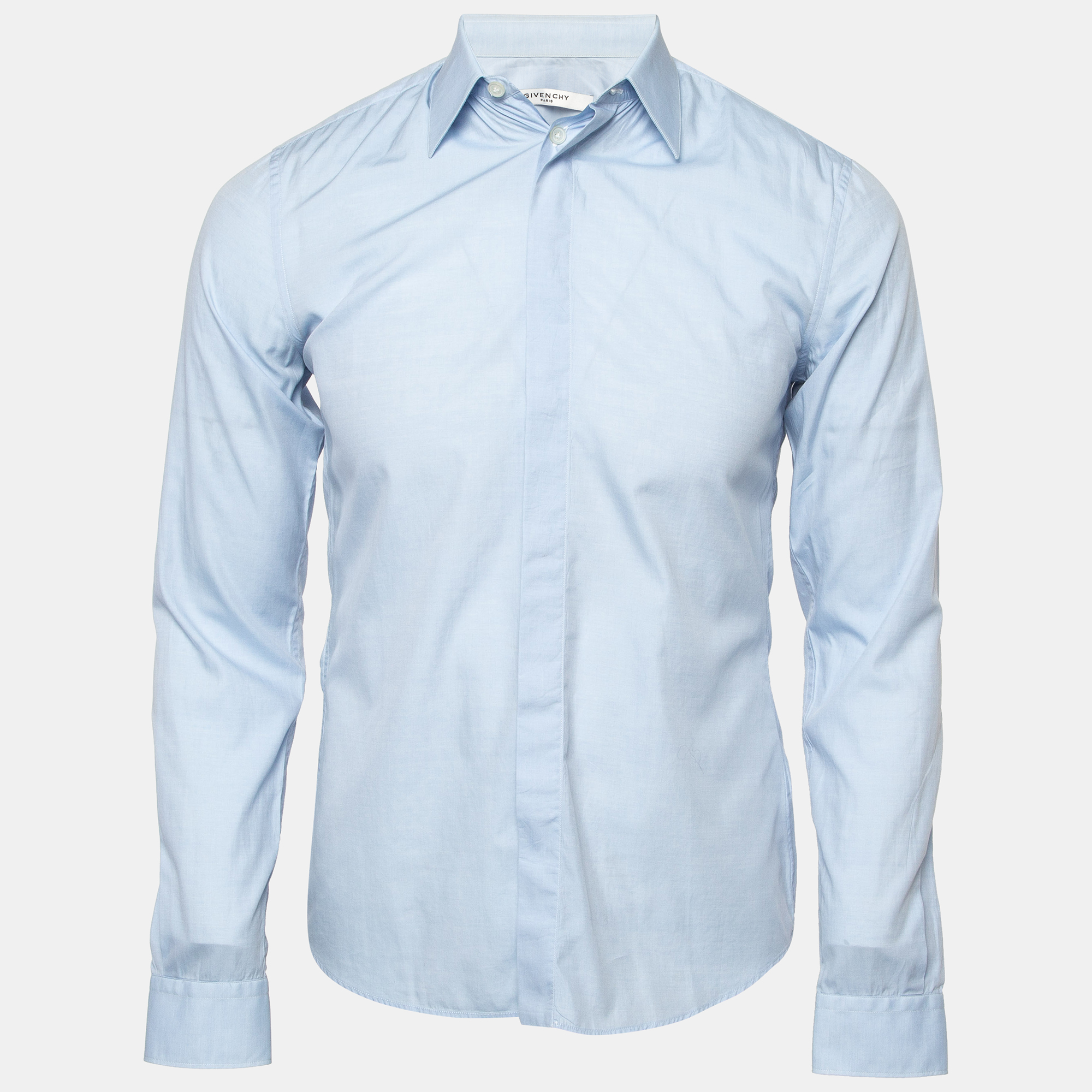 Givenchy blue cotton long sleeve shirt s