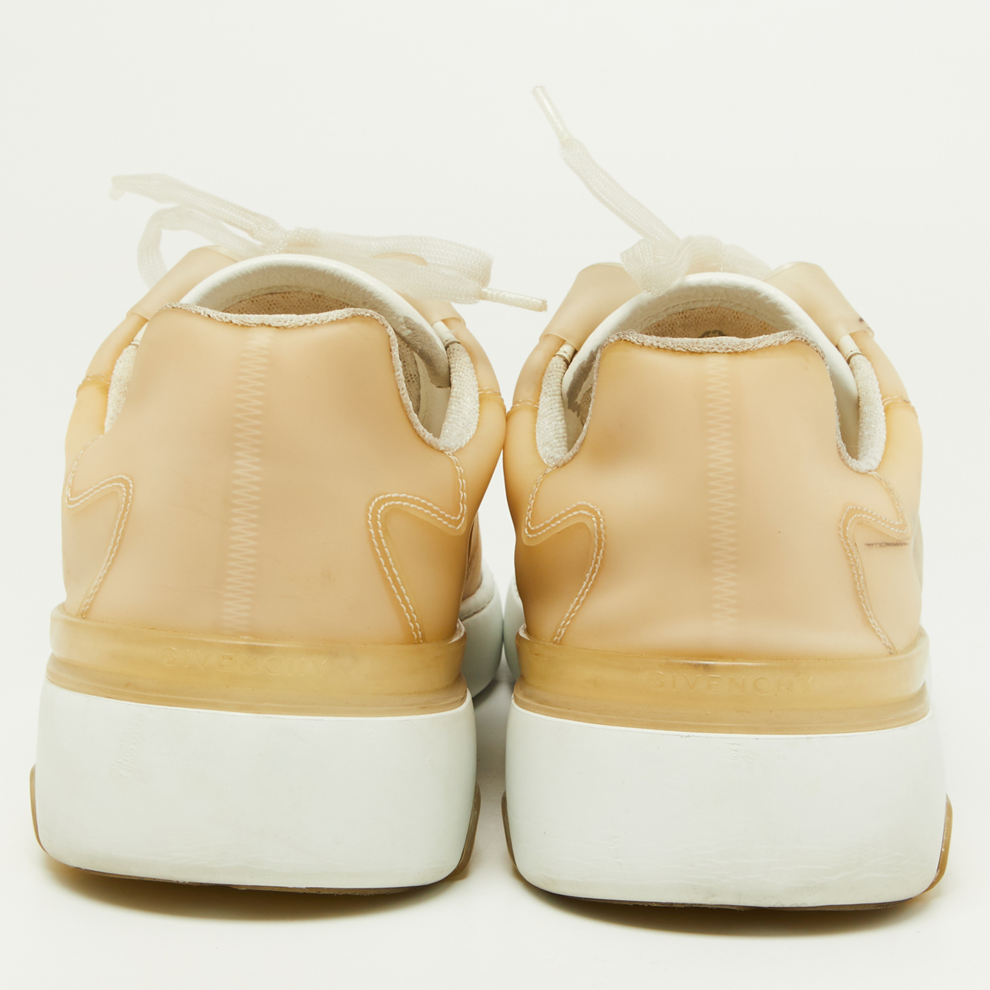 Givenchy Beige PVC Low Top Sneakers Size 42