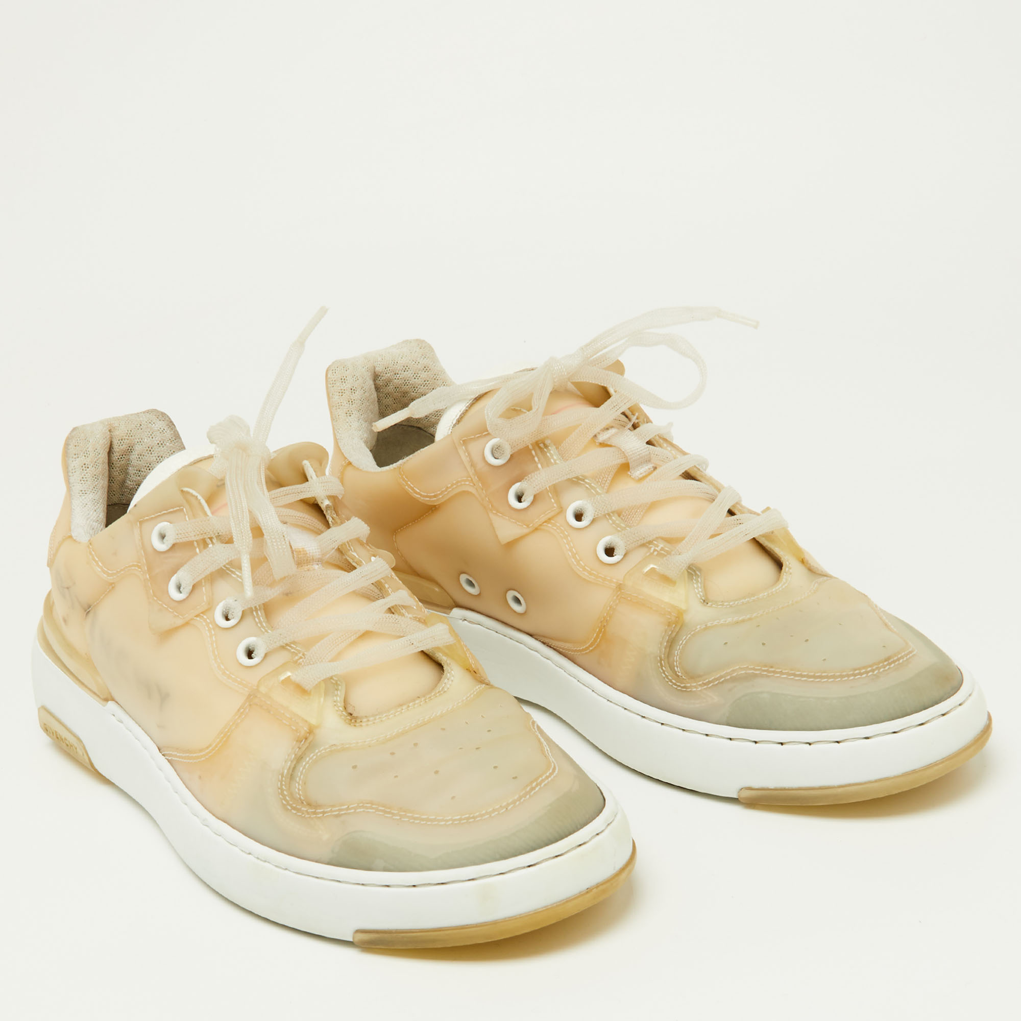 Givenchy Beige PVC Low Top Sneakers Size 42