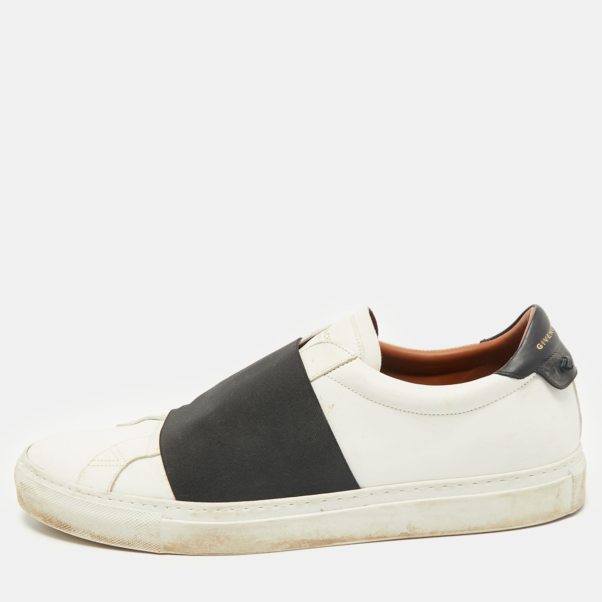 Givenchy White/Black Leather and Stretch Band Slip On Sneakers Size
Givenchy White/Black Leather and Stretch Band Slip On Sneakers Size