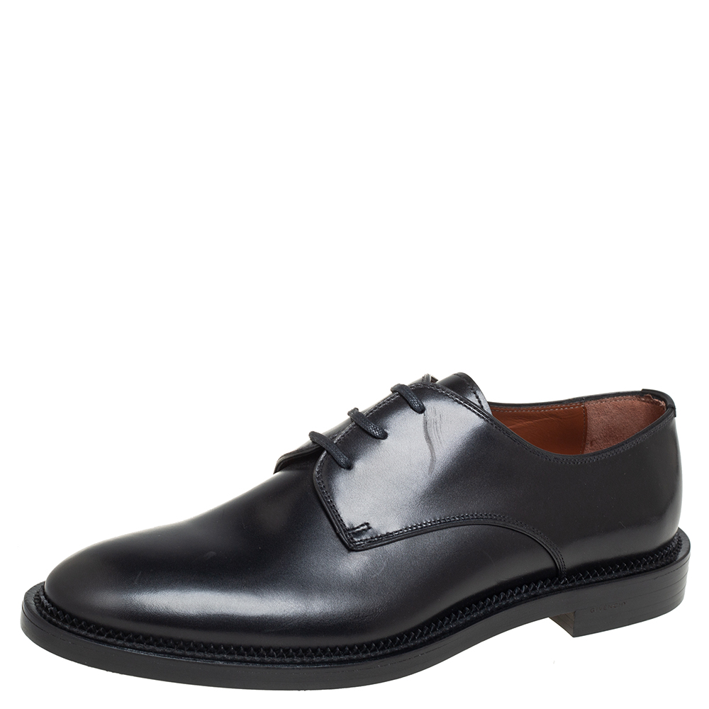 Givenchy Black Leather Lace Up Oxfords Size 42
