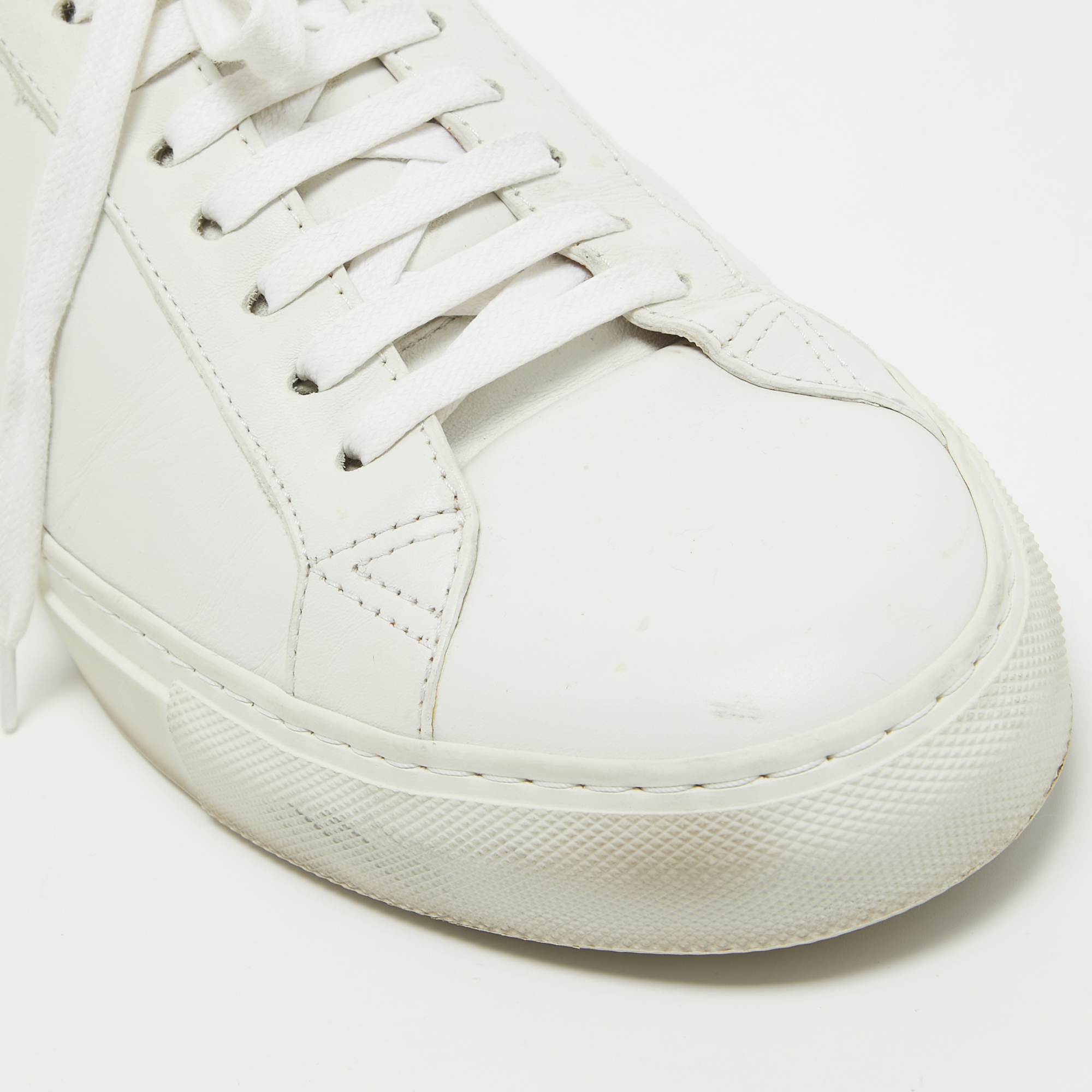 Givenchy White Leather Reverse Logo Urban Street Sneakers Size 44