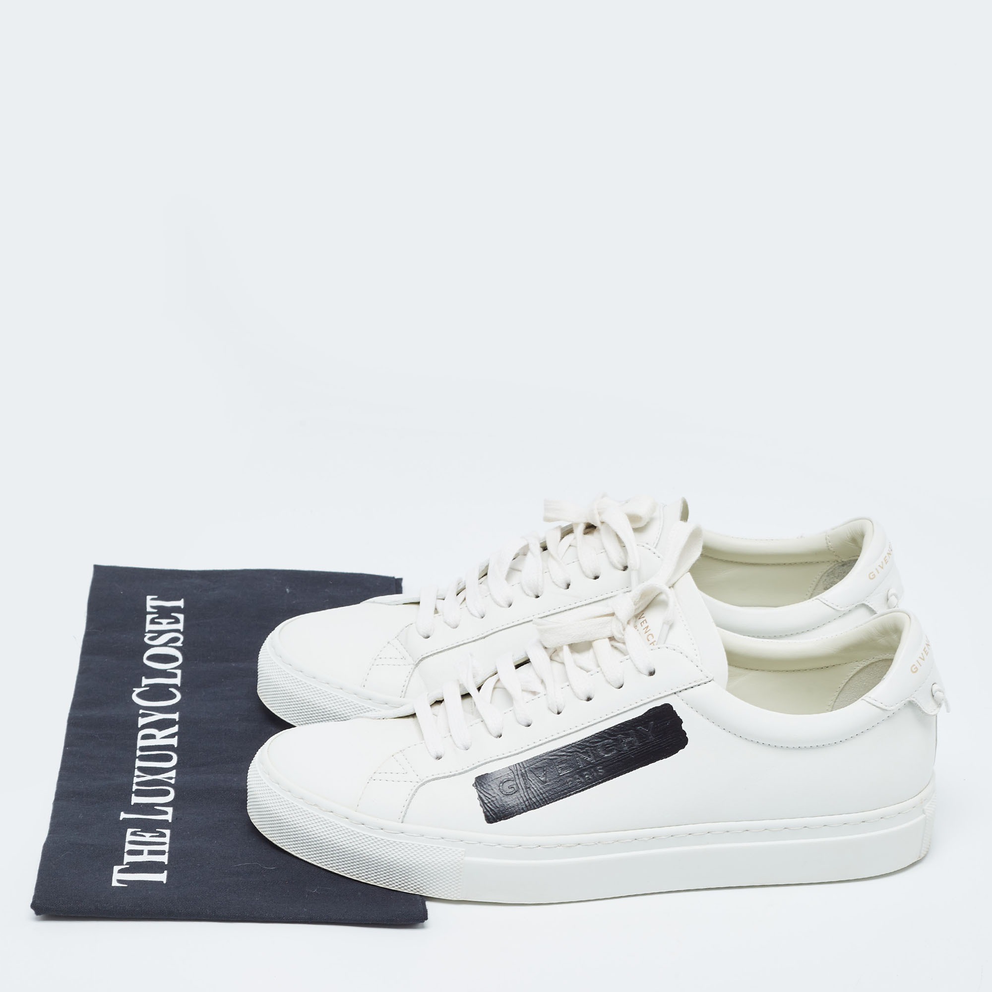 Givenchy White Leather Low Top Sneakers Size 40