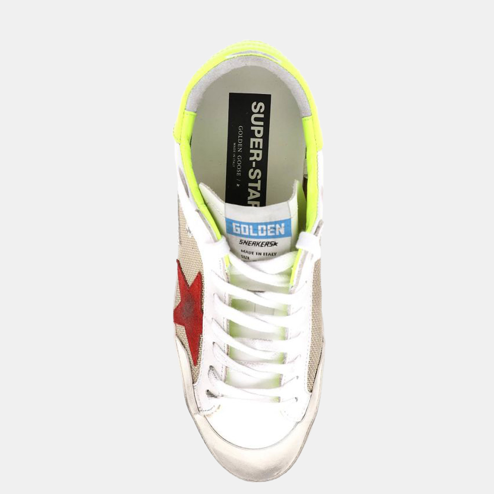 Golden Goose White Leather And Mesh Super-star Sneakers Size EU, Multicolor
Golden Goose White Leather And Mesh Super-star Sneakers Size EU, Multicolor