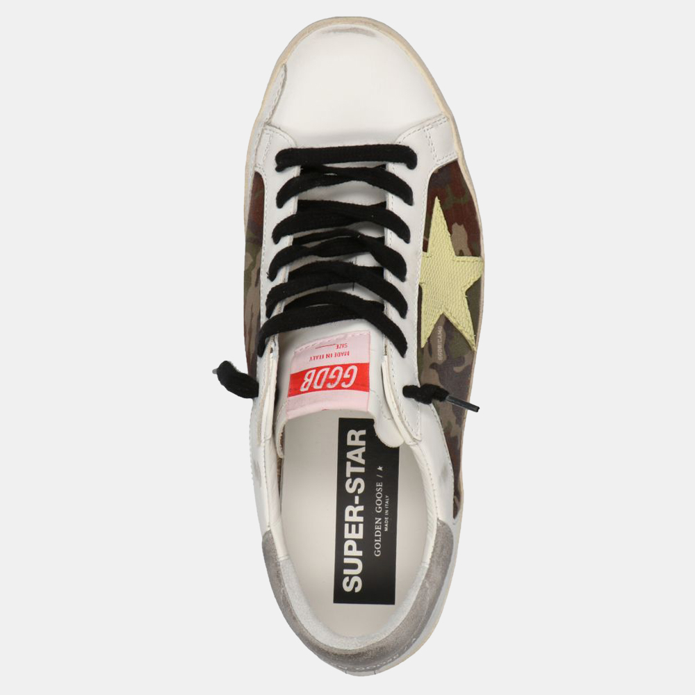 

Golden Goose Multi Leather Super Star Camouflage Panel Star Patch Sneakers Size IT, Multicolor