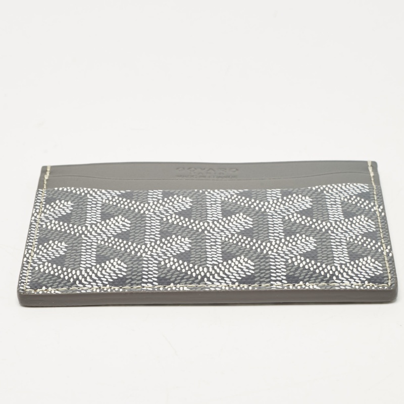 Goyard Grey Goyardine Coated Canvas And Leather Saint Sulpice Card Holder