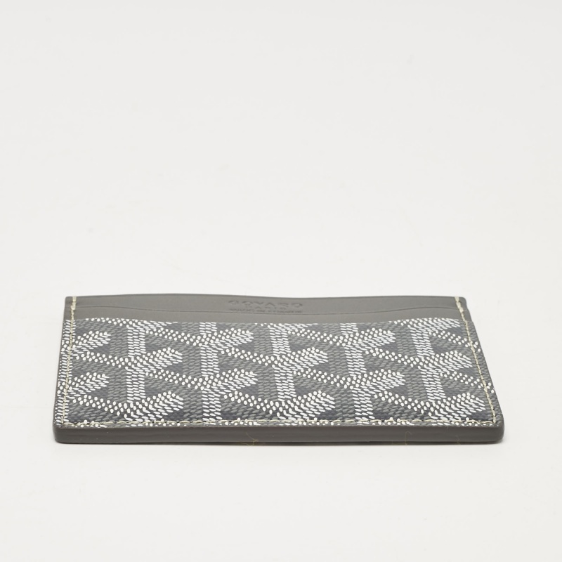 Goyard Grey Goyardine Coated Canvas And Leather Saint Sulpice Card Holder