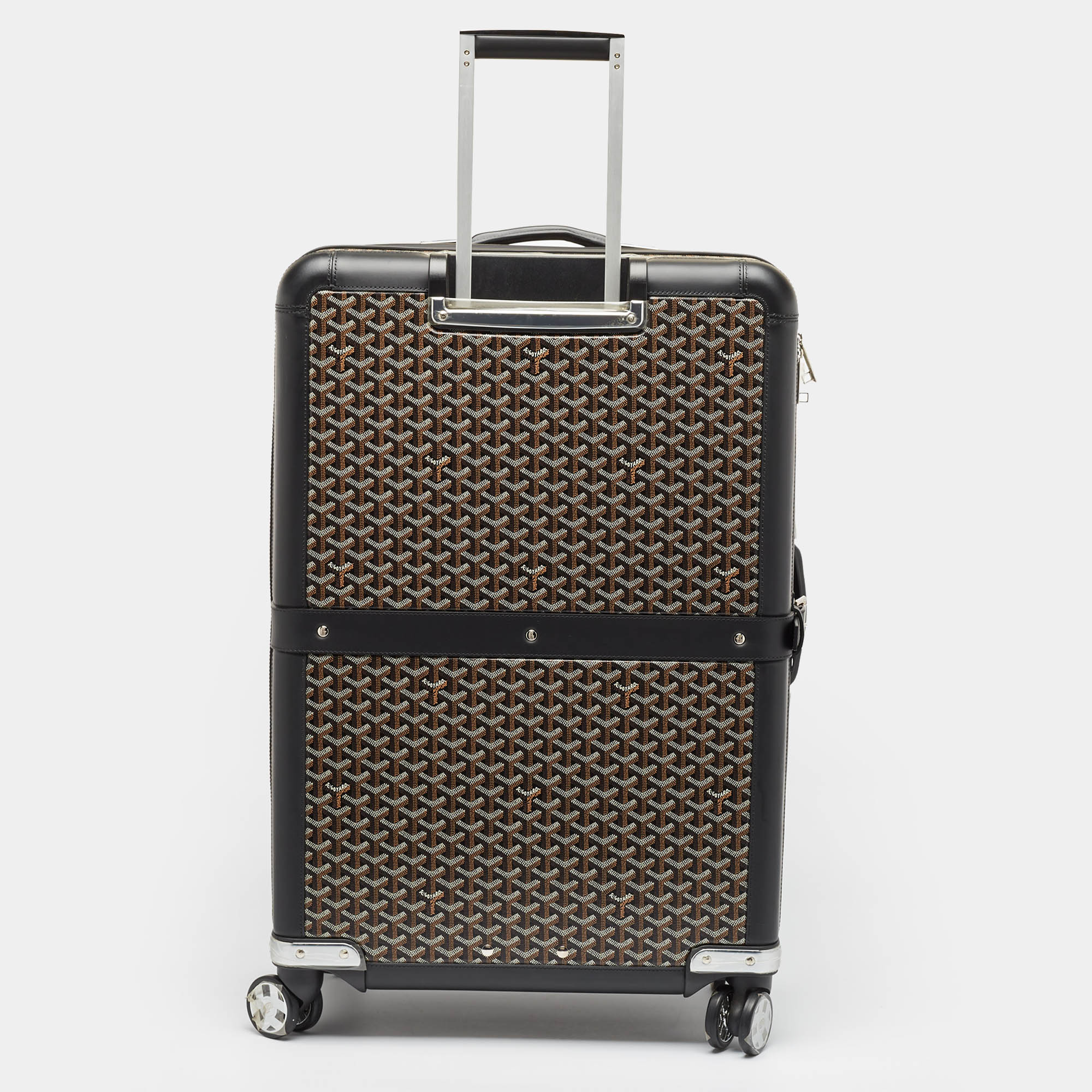 Goyard Black Goyardine Coated Canvas Satolas GM Rolling Suitcase