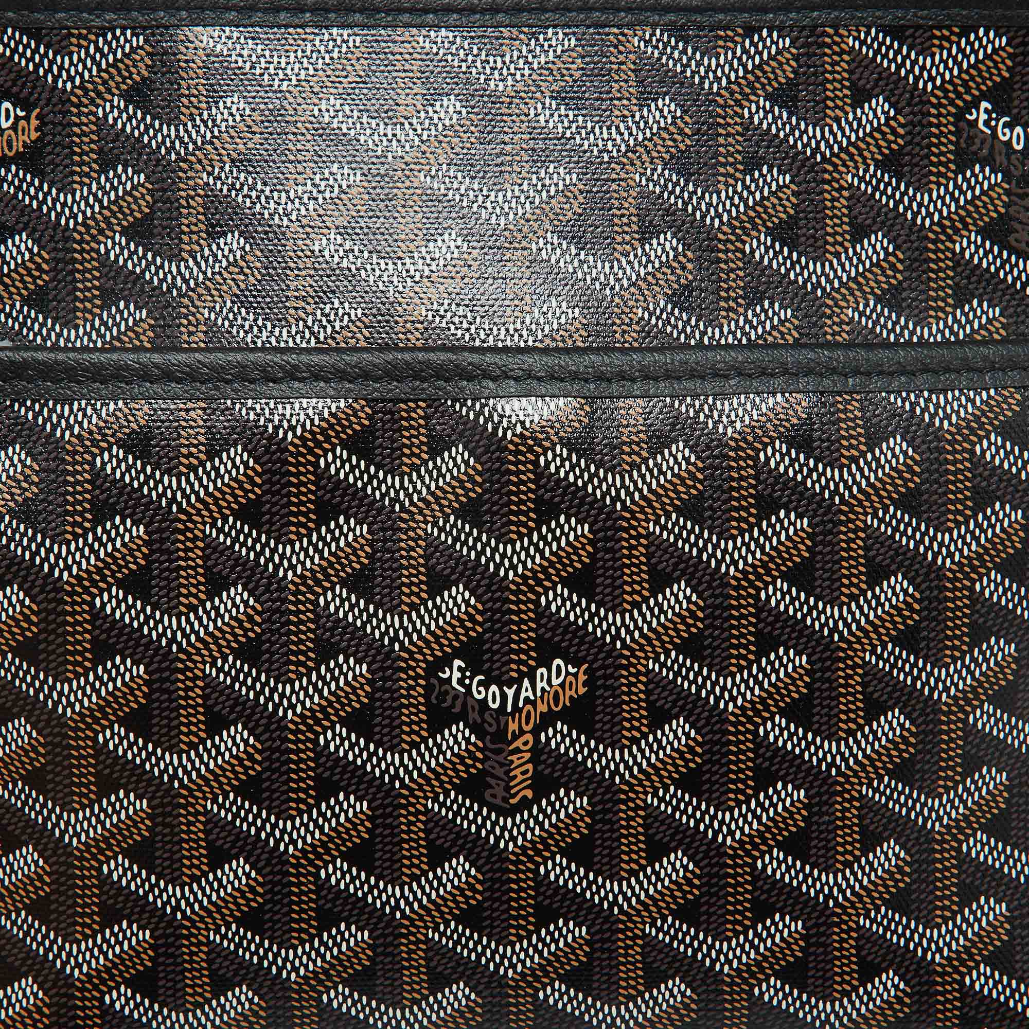 Goyard Black Goyardine Coated Canvas Jouvence MM Toiletry Pouch