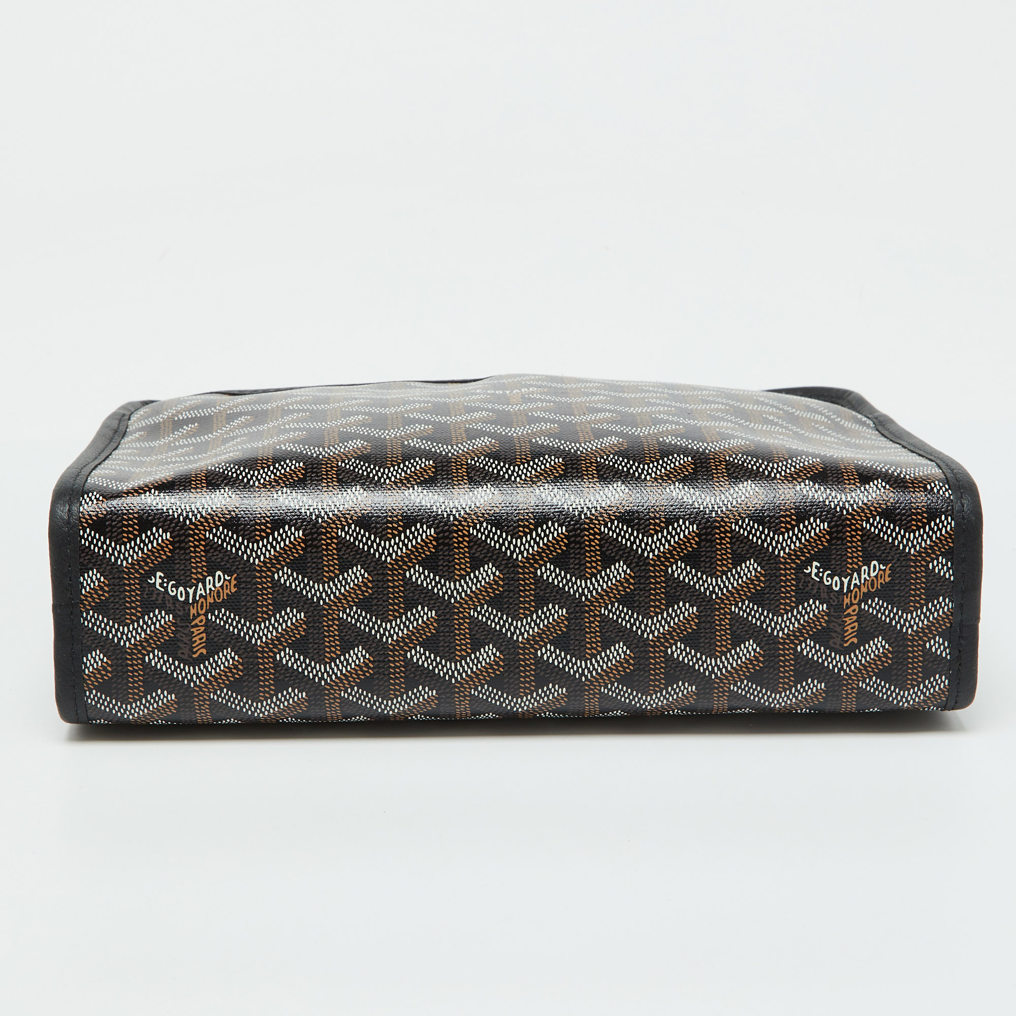 Goyard Black Goyardine Coated Canvas Jouvence MM Toiletry Pouch