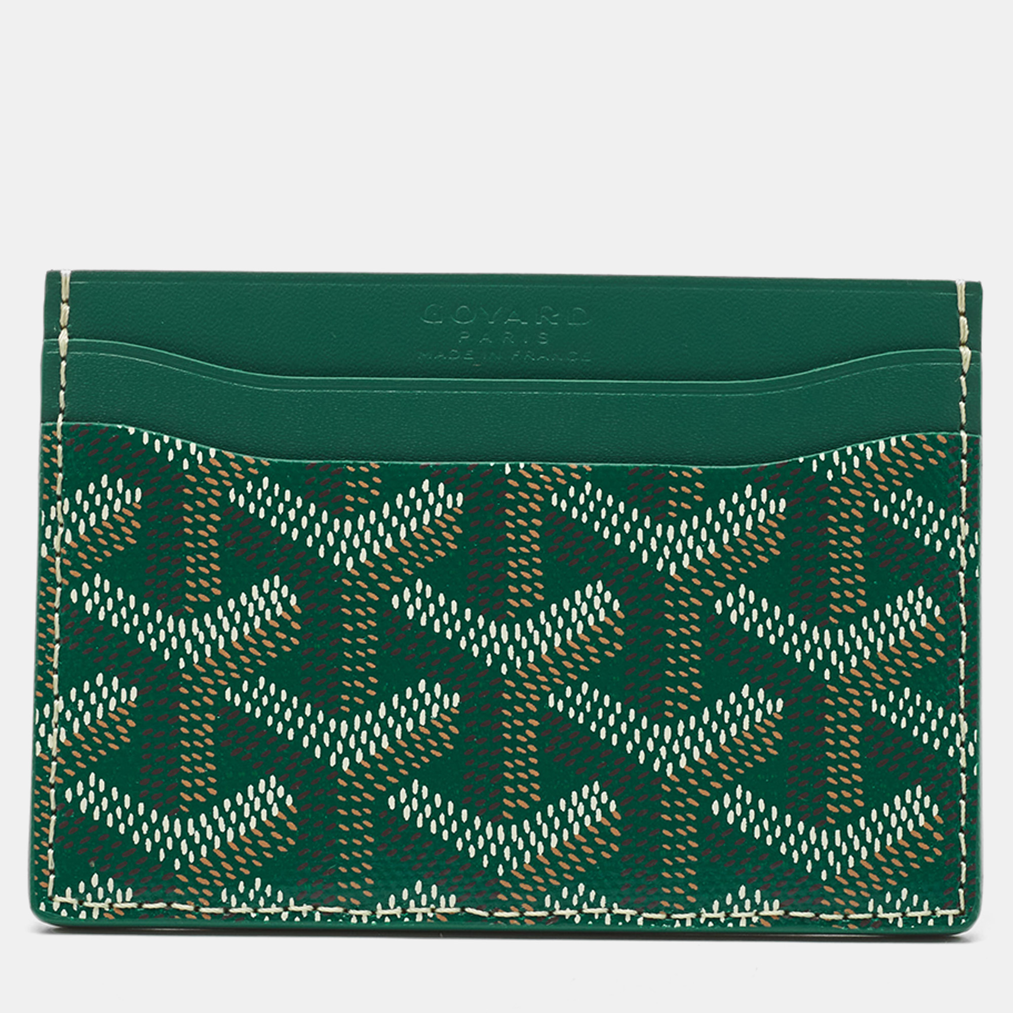Goyard Green Goyardine Coated Canvas and Leather Saint Sulpice Card Holder
Goyard Green Goyardine Coated Canvas and Leather Saint Sulpice Card Holder
