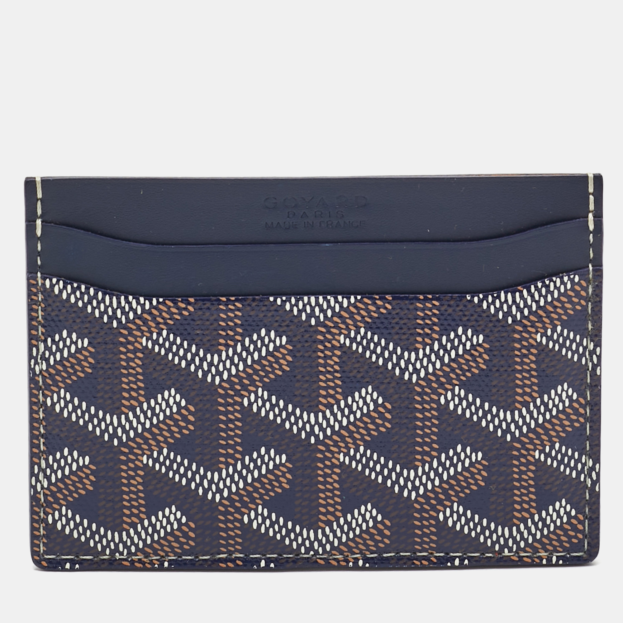 Goyard Navy Blue Goyardine Coated Canvas and Leather Saint Sulpice Card Holder
Goyard Navy Blue Goyardine Coated Canvas and Leather Saint Sulpice Card Holder