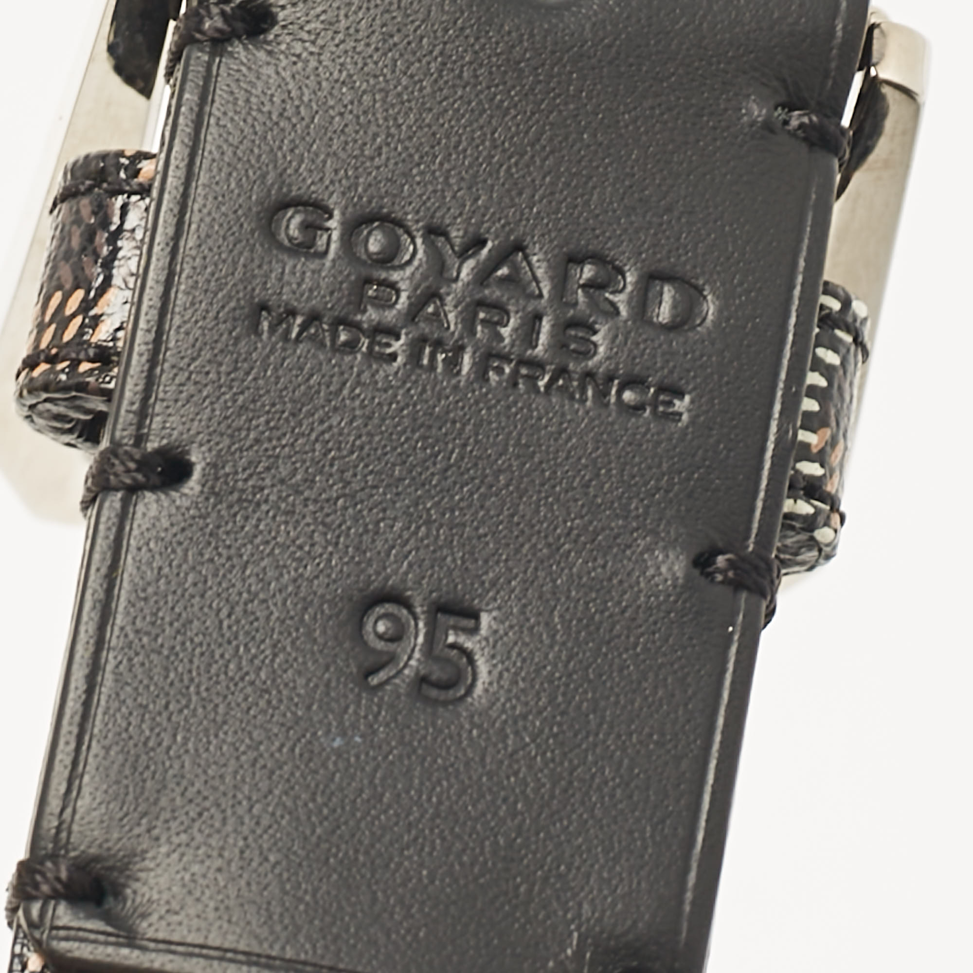 Goyard Black Goyardine Coated Canvas And Leather Buckle Belt 95 CM