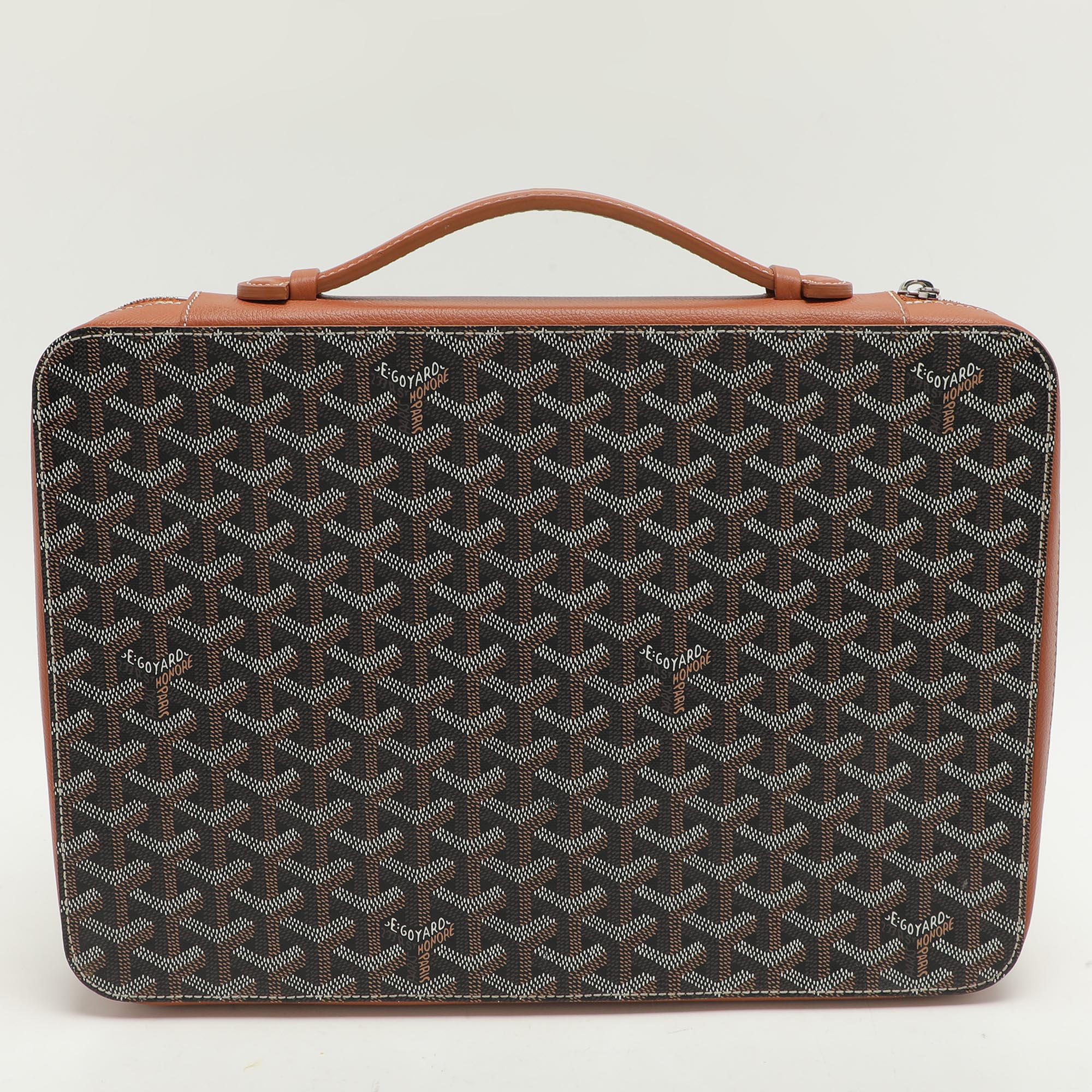 Goyard Brown Goyardine Coated Canvas And Leather Compagnon Universel Briefcase