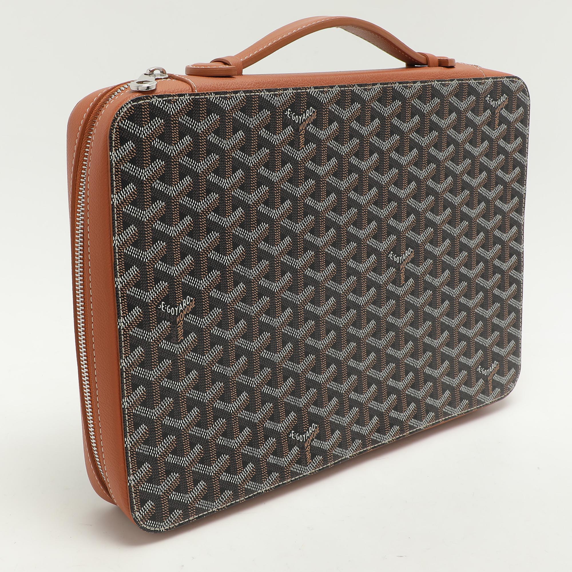 Goyard Brown Goyardine Coated Canvas And Leather Compagnon Universel Briefcase