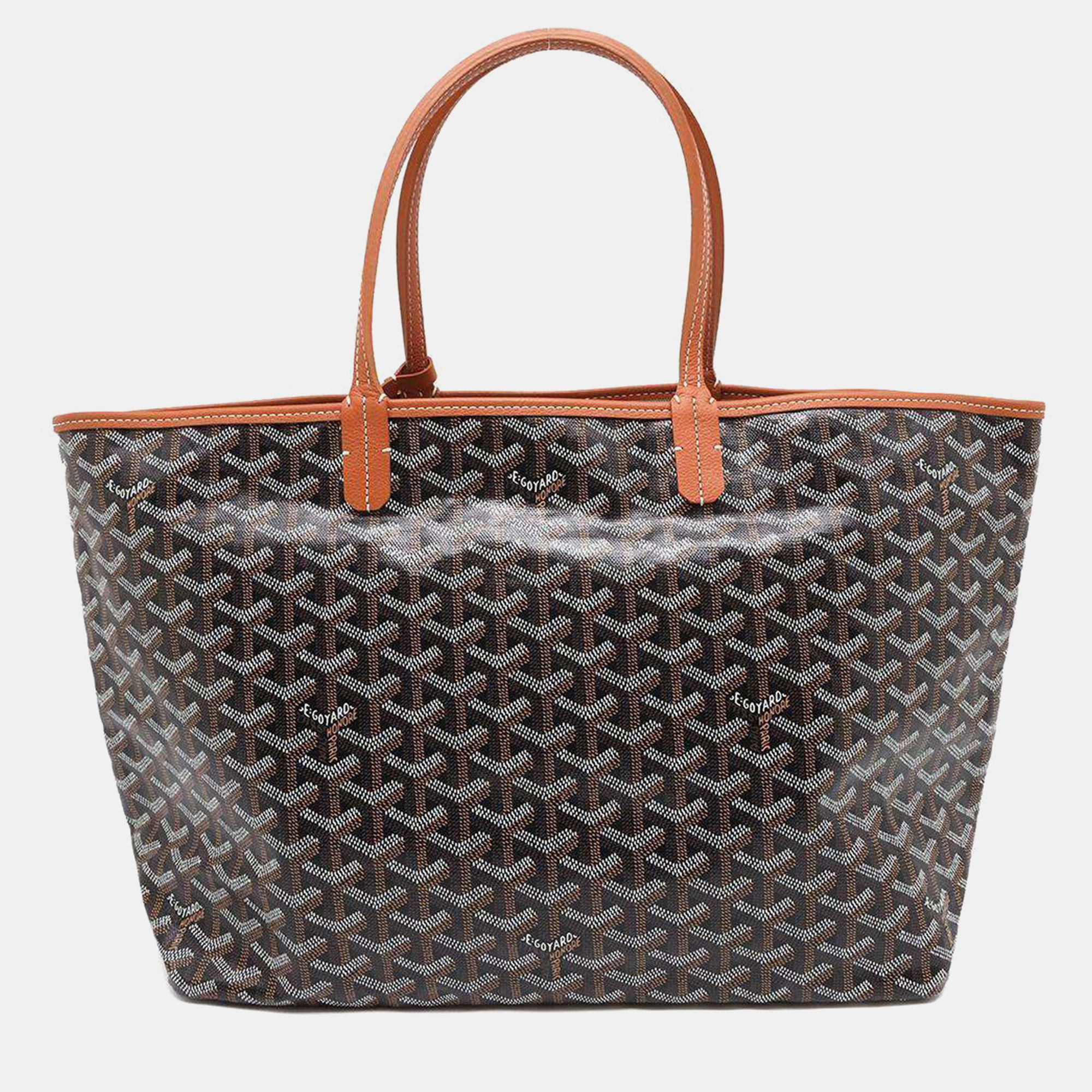 Goyard Black/Brown Pvc Leather Saint Louis Size Pm Bag