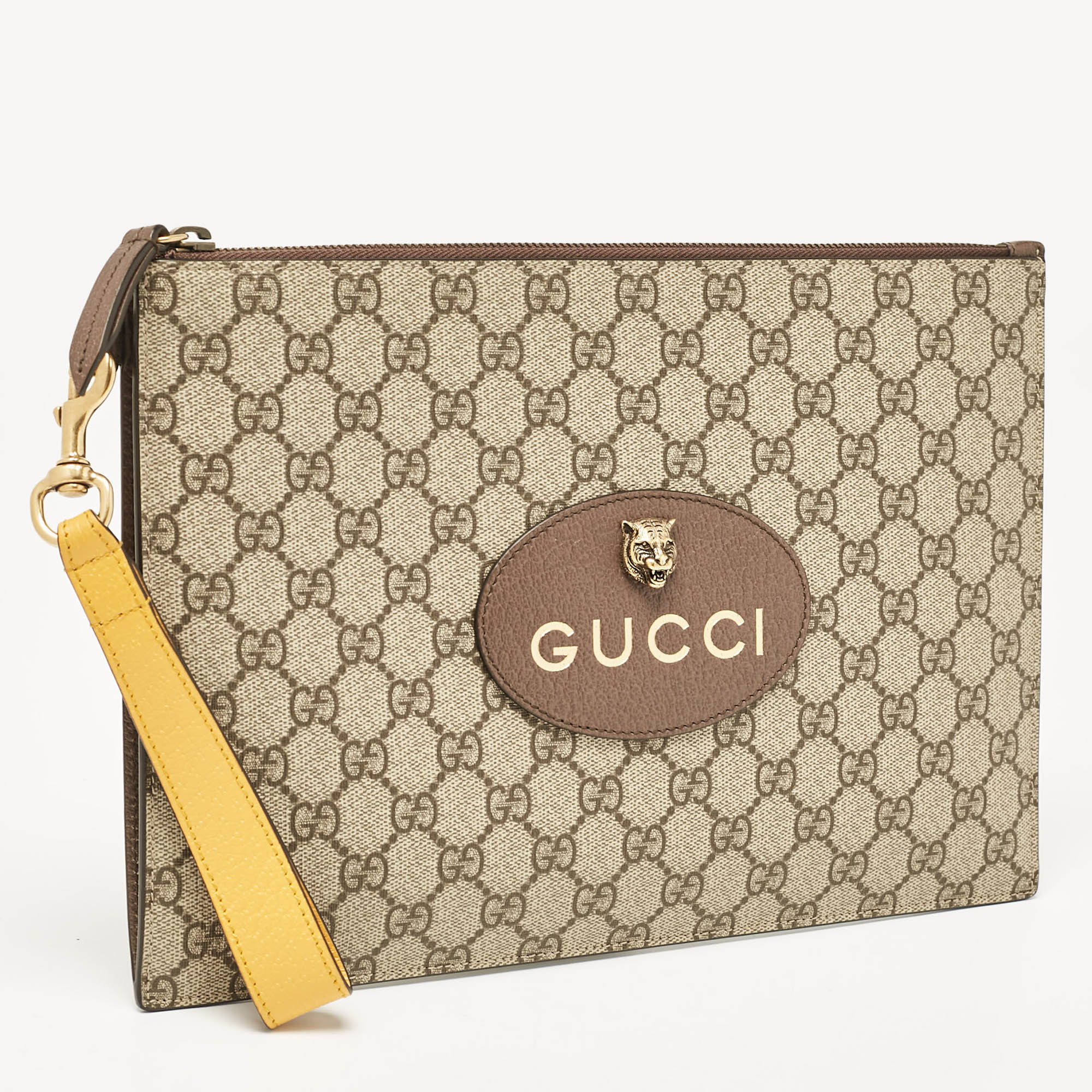 Gucci Beige/Ebony GG Supreme Canvas Neo Vintage Pouch