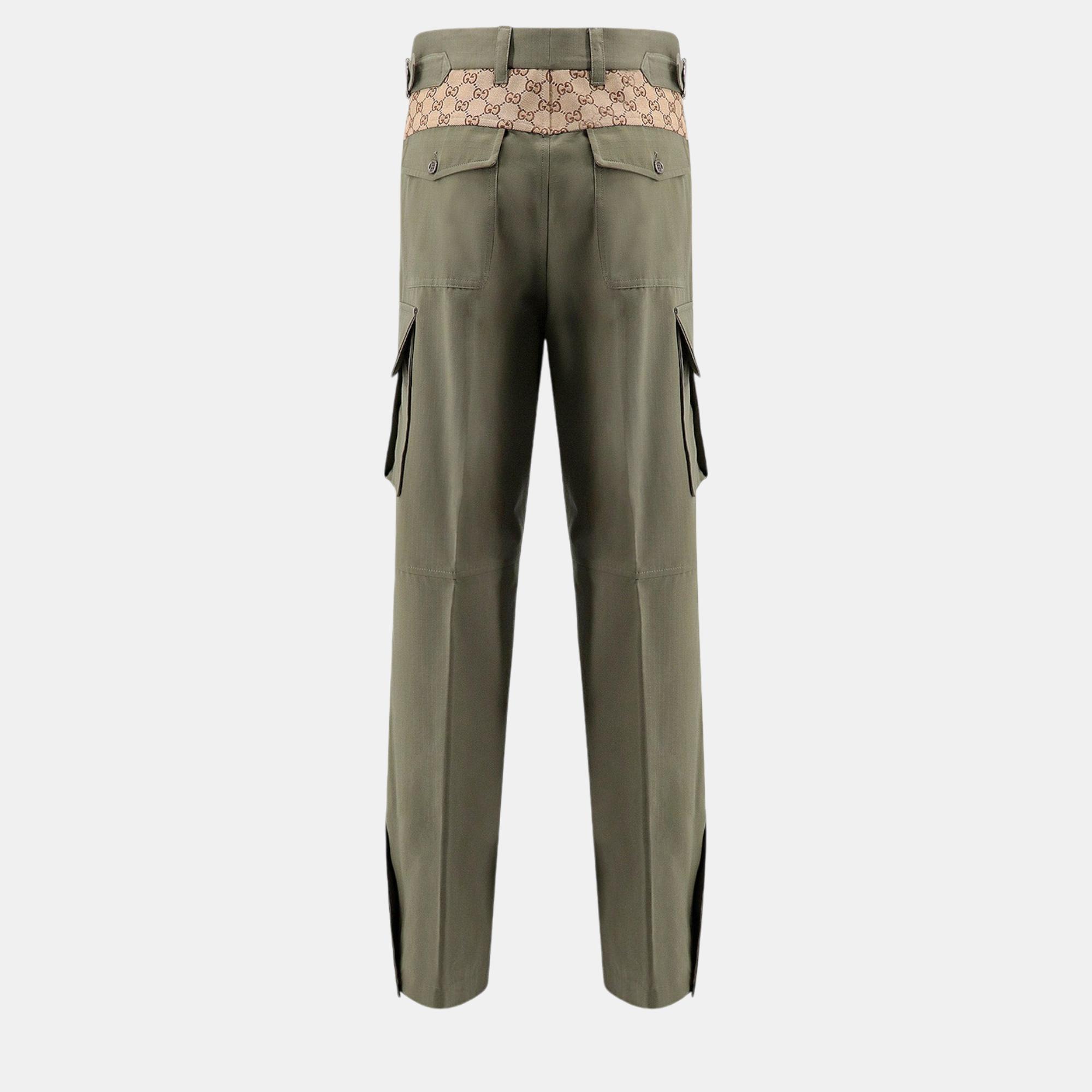 Gucci Green Cotton Cargo Trouser M