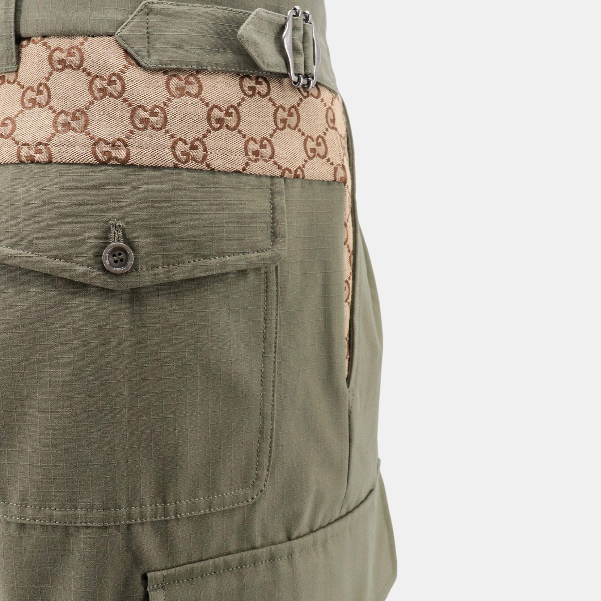 Gucci Green Cotton Cargo Trouser M