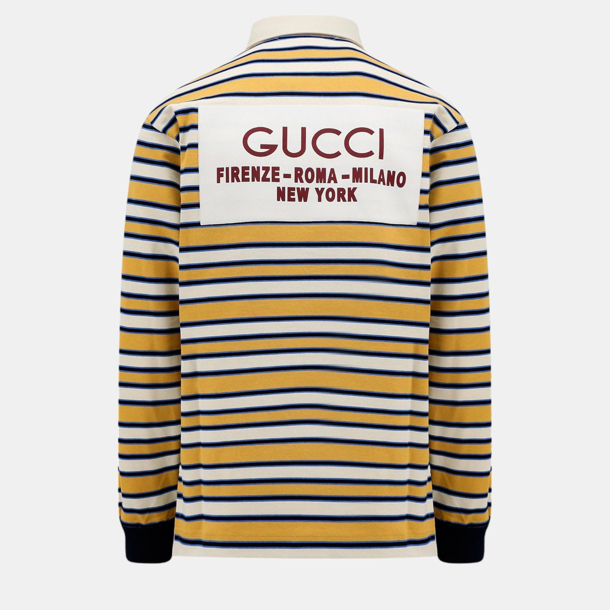 Gucci Yellow Polo Shirt L