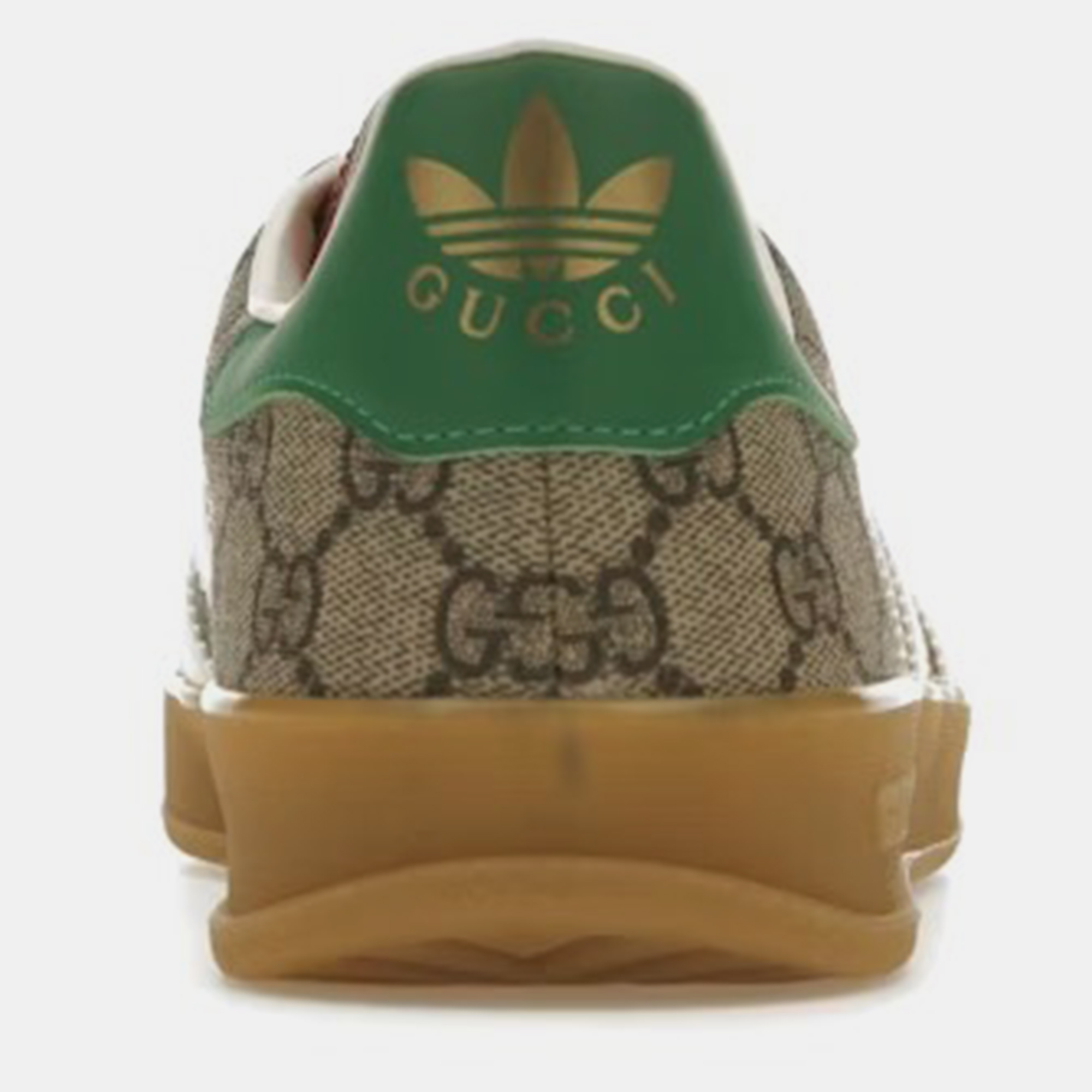 Gucci X Adidas Beige GG Monogram Gazelle Low Top Sneaker EU 42