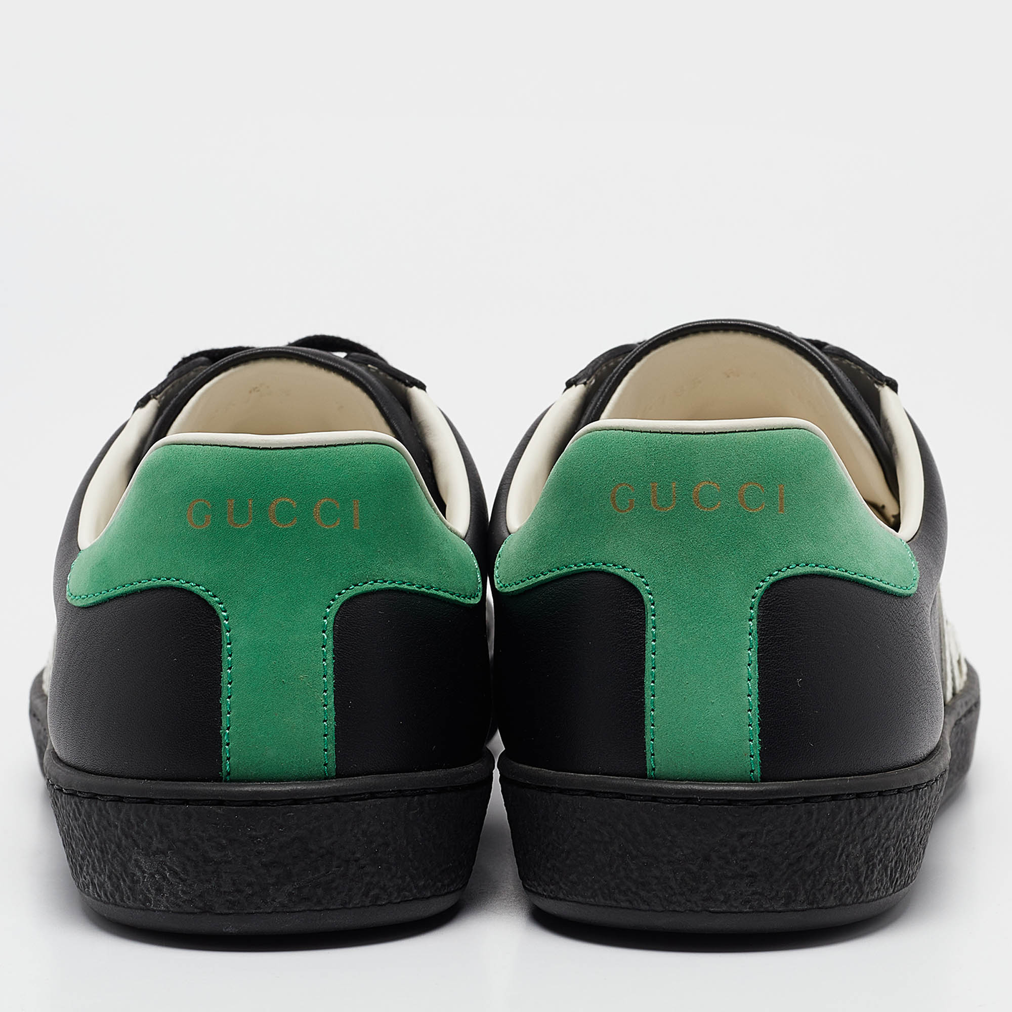 Gucci Tricolor Leather Ace Low Top Sneakers Size 41