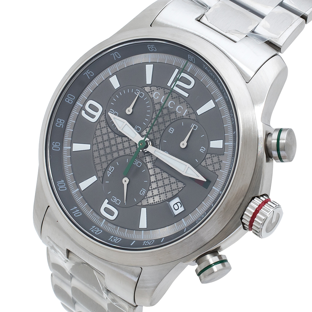 Gucci Grey Stainless Steel G-Timeless YA126248 Men's Wristwatch, Silver
Gucci Grey Stainless Steel G-Timeless YA126248 Men's Wristwatch, Silver