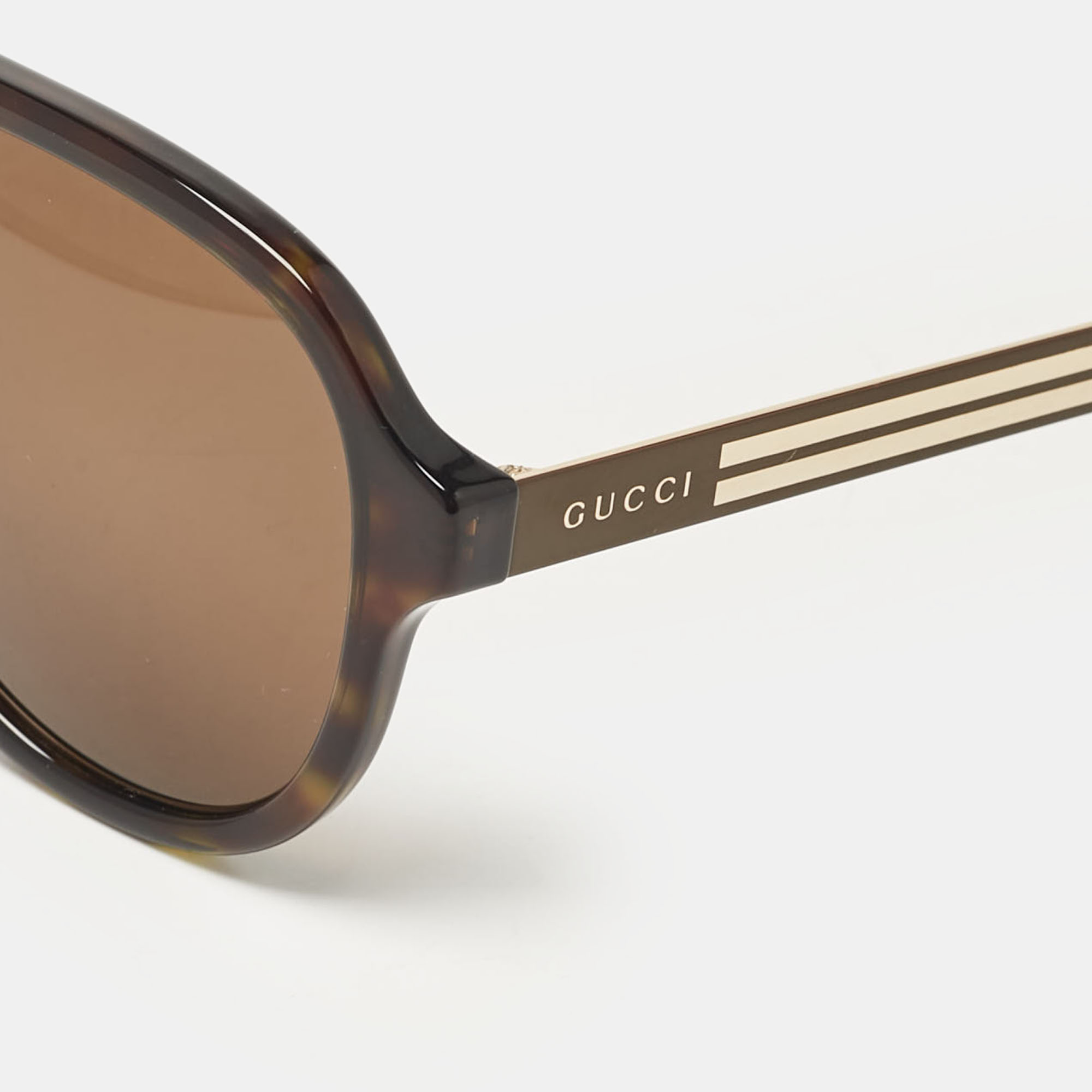 Gucci Dark Brown GG0688S Aviator Sunglasses