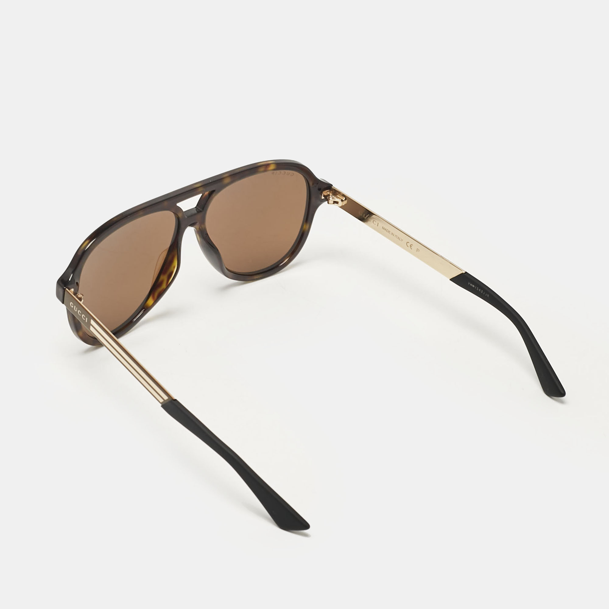 Gucci Dark Brown GG0688S Aviator Sunglasses