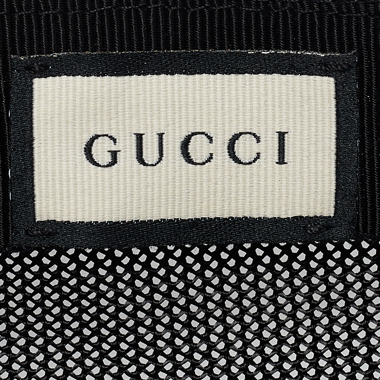 Gucci Black GG Nylon And Mesh Baseball Cap M