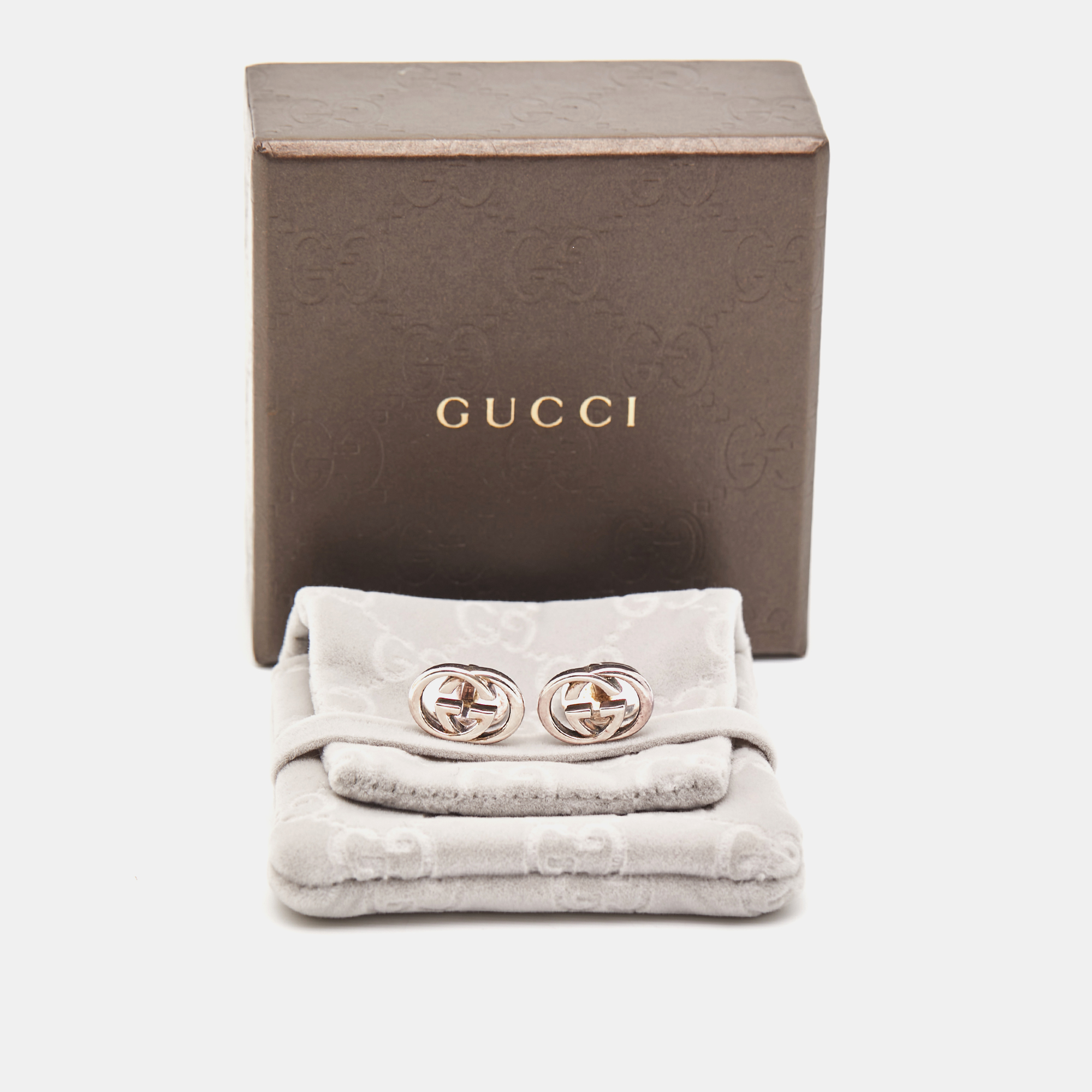 Gucci GG Sterling Silver Cufflinks