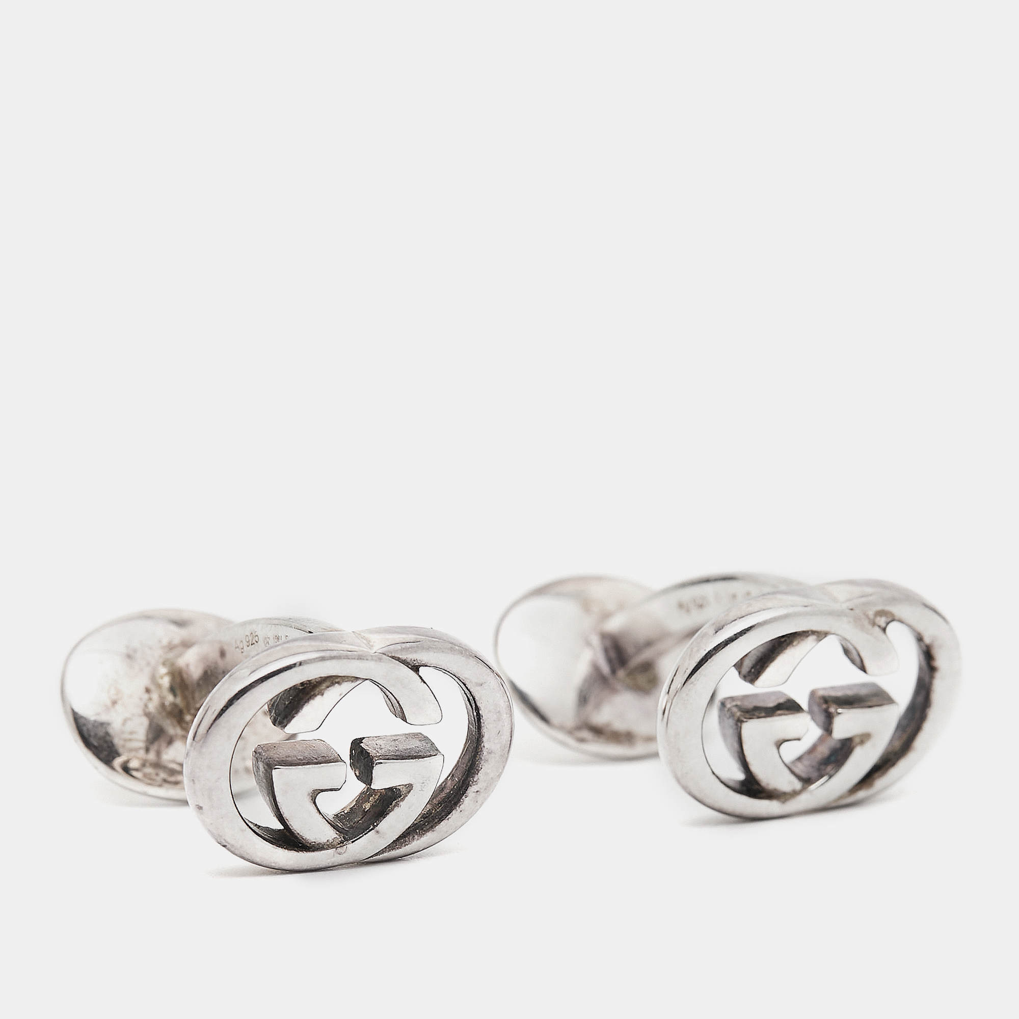 Gucci GG Sterling Silver Cufflinks