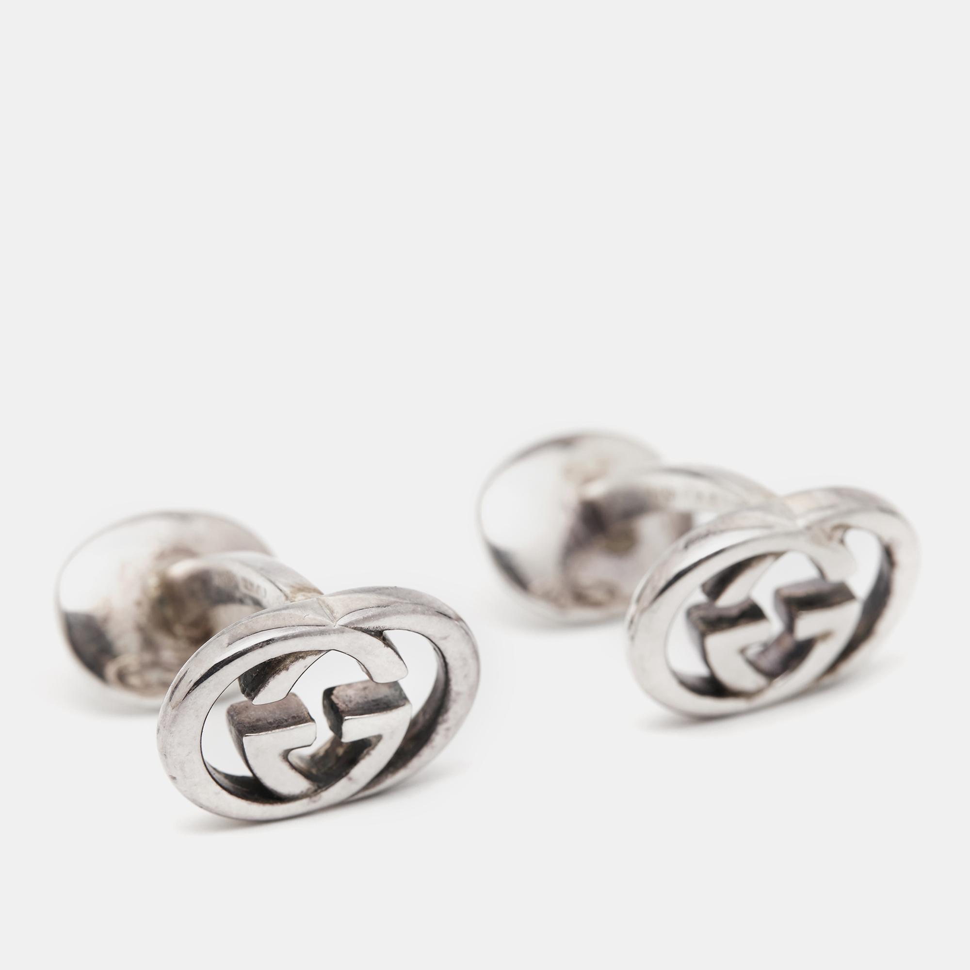 Gucci GG Sterling Silver Cufflinks