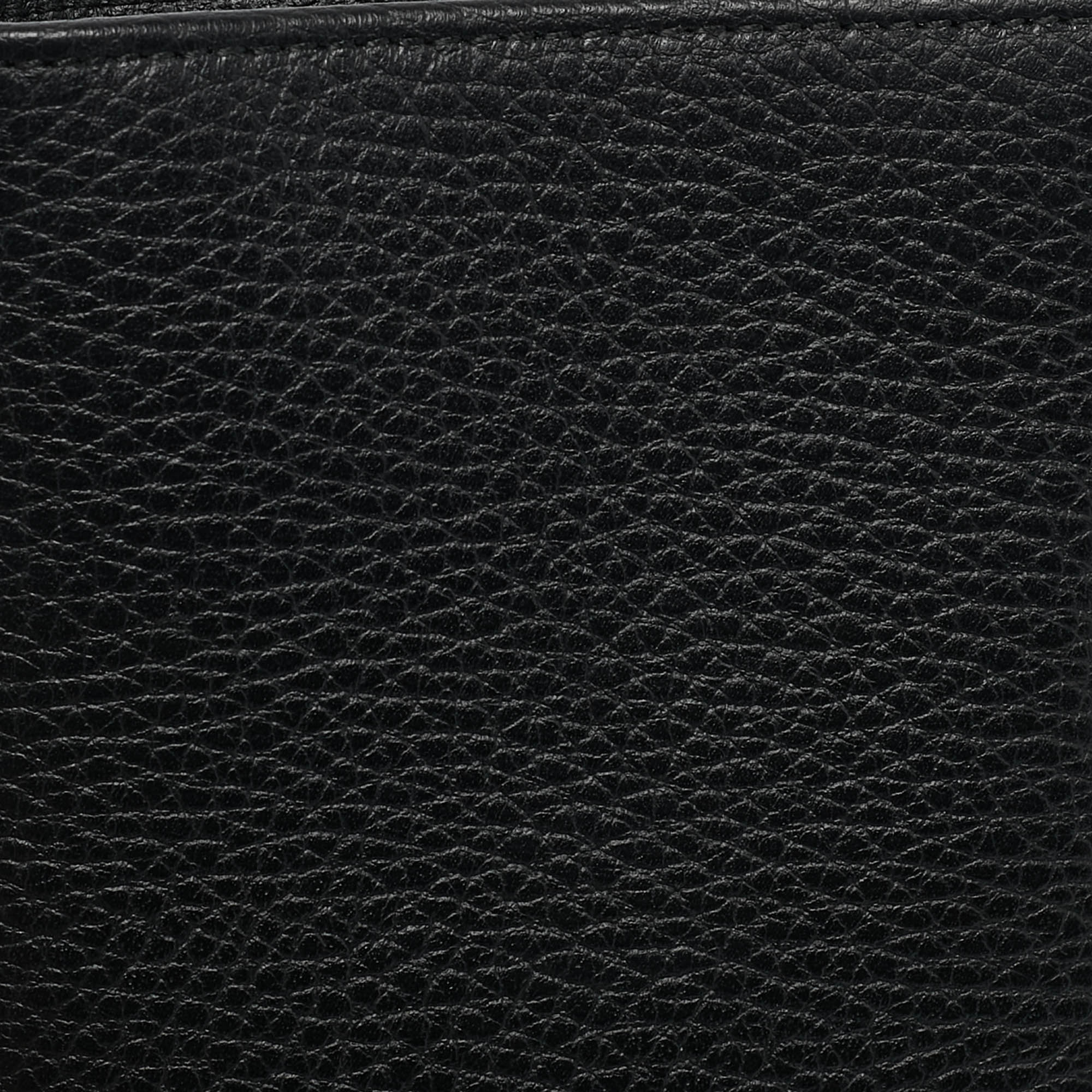 Gucci Black Leather GG Marmont Passport Holder