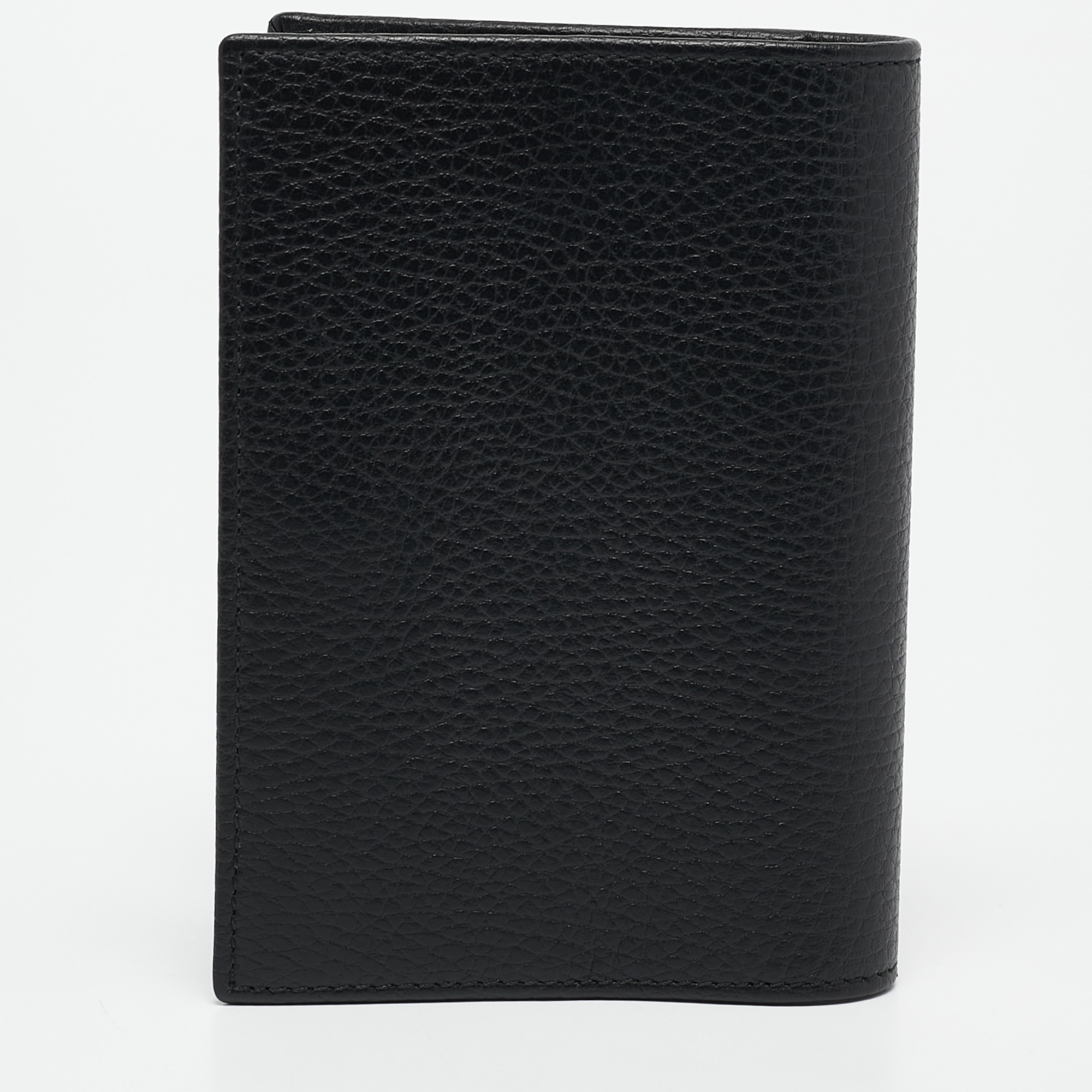 Gucci Black Leather GG Marmont Passport Holder