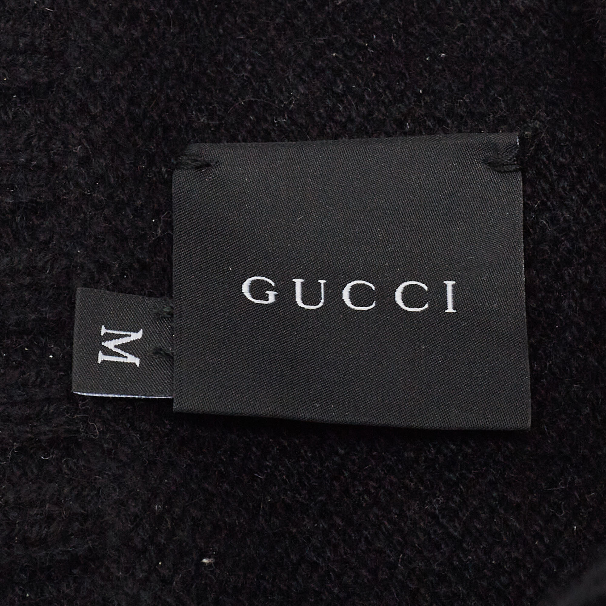 Gucci Black Rib Cashmere Knit Beanie S
