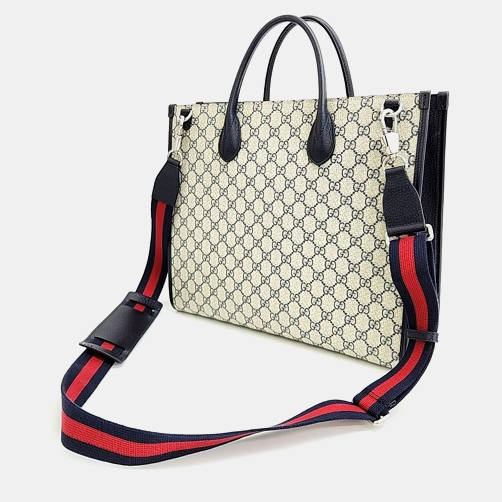 Gucci Beige Leather Interlocking G Medium Tote Bag