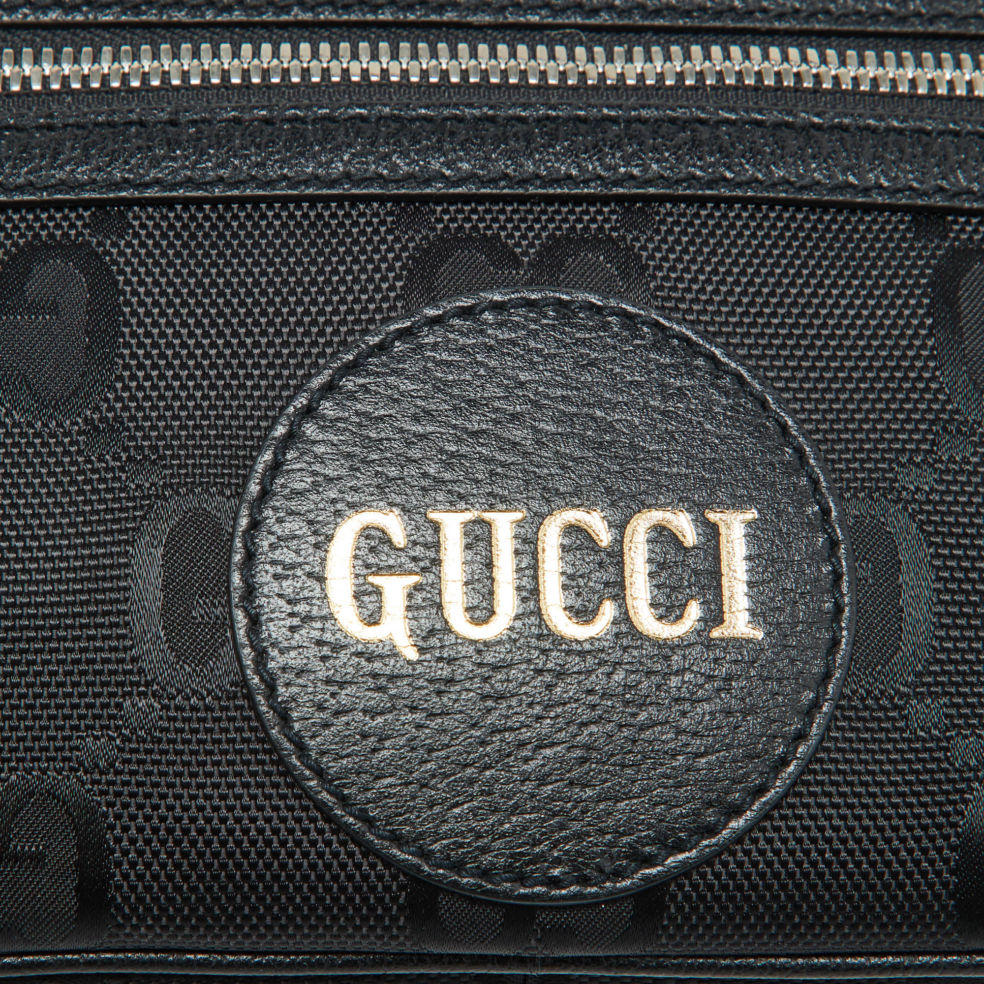 Gucci Black GG Econyl Nylon And Leather Off The Grid Belt Bag