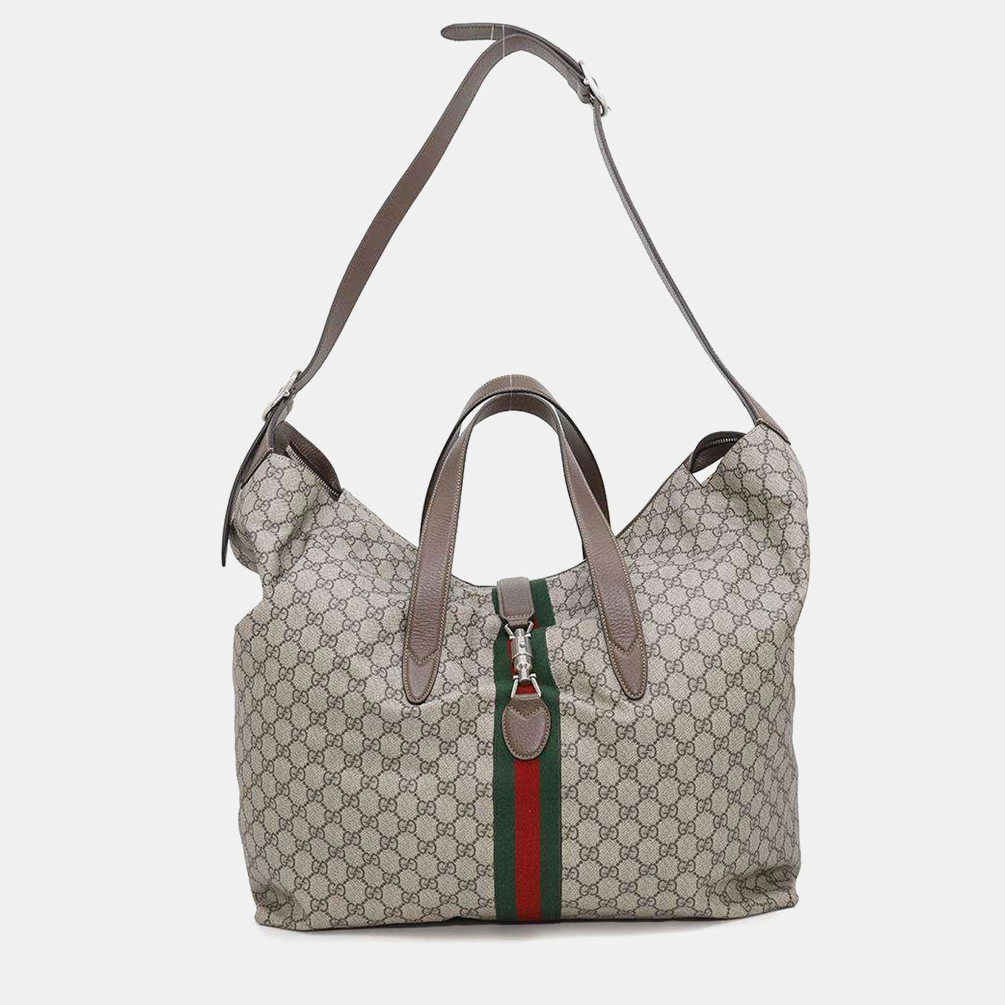 Gucci Jackie1961 Gg Supreme travel Bag Beige/Brown Pvc Leather
Gucci Jackie1961 Gg Supreme travel Bag Beige/Brown Pvc Leather