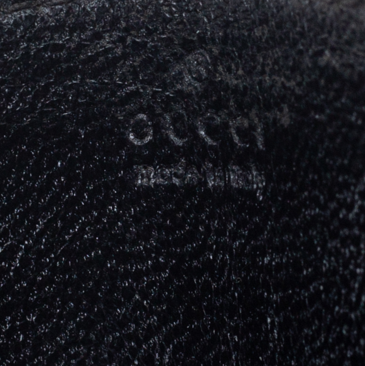 Gucci Black Leather Interlocking G Logo Card Case