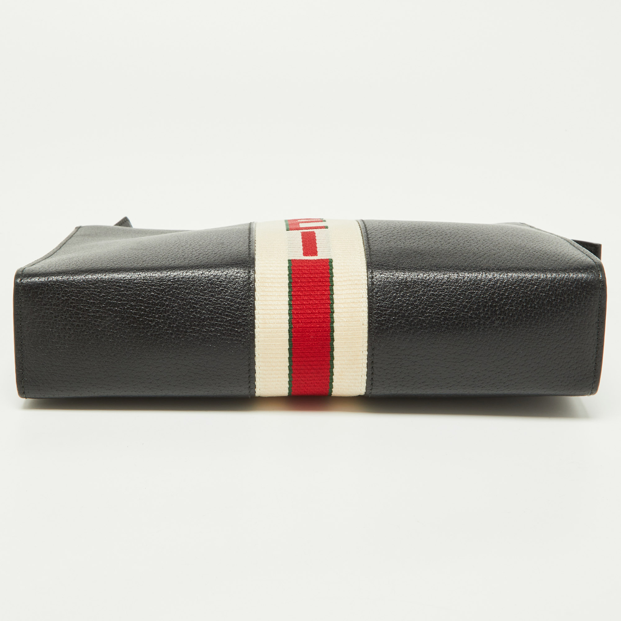 Gucci Black Leather Zip Pouch