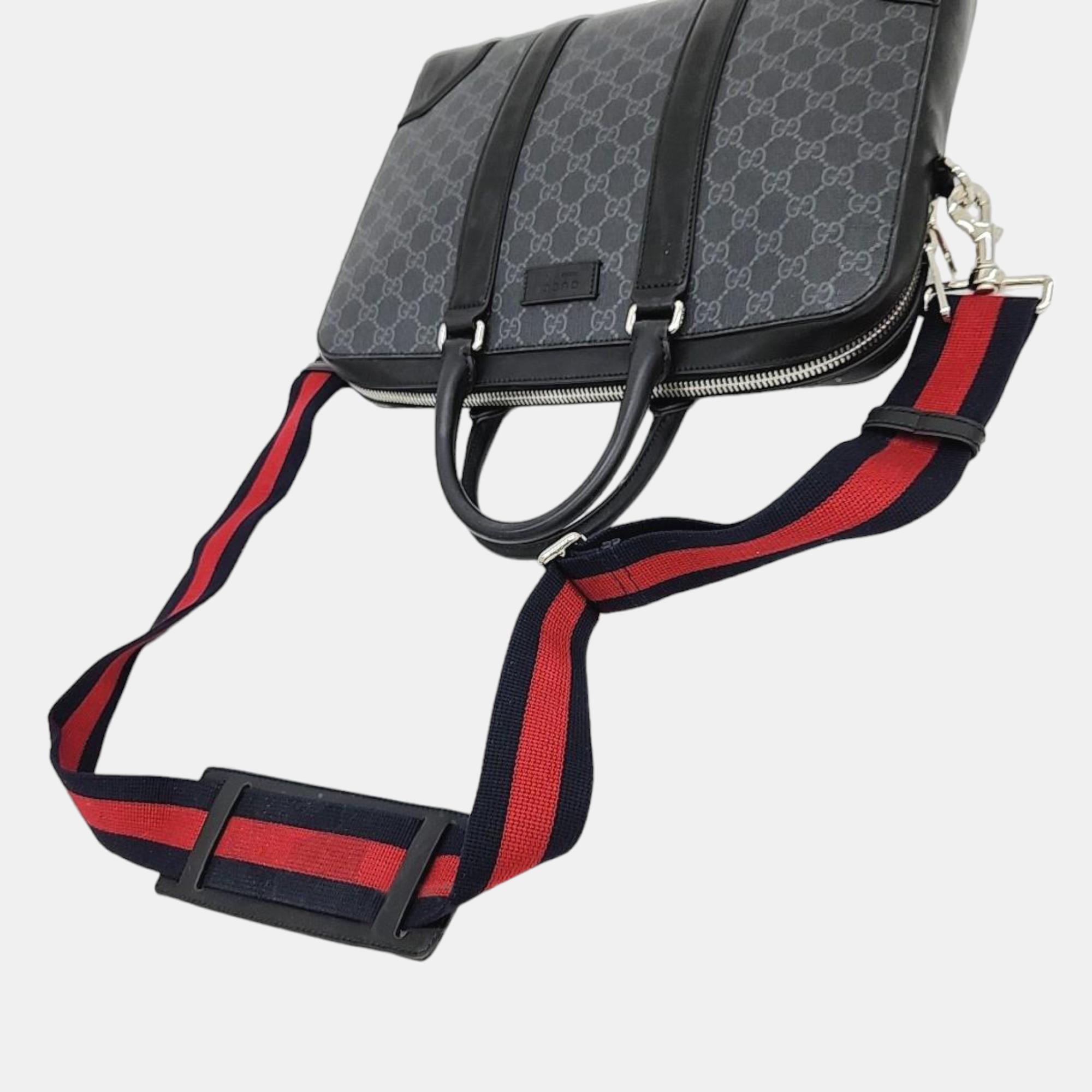 Gucci Black PVC Briefcase (474135)