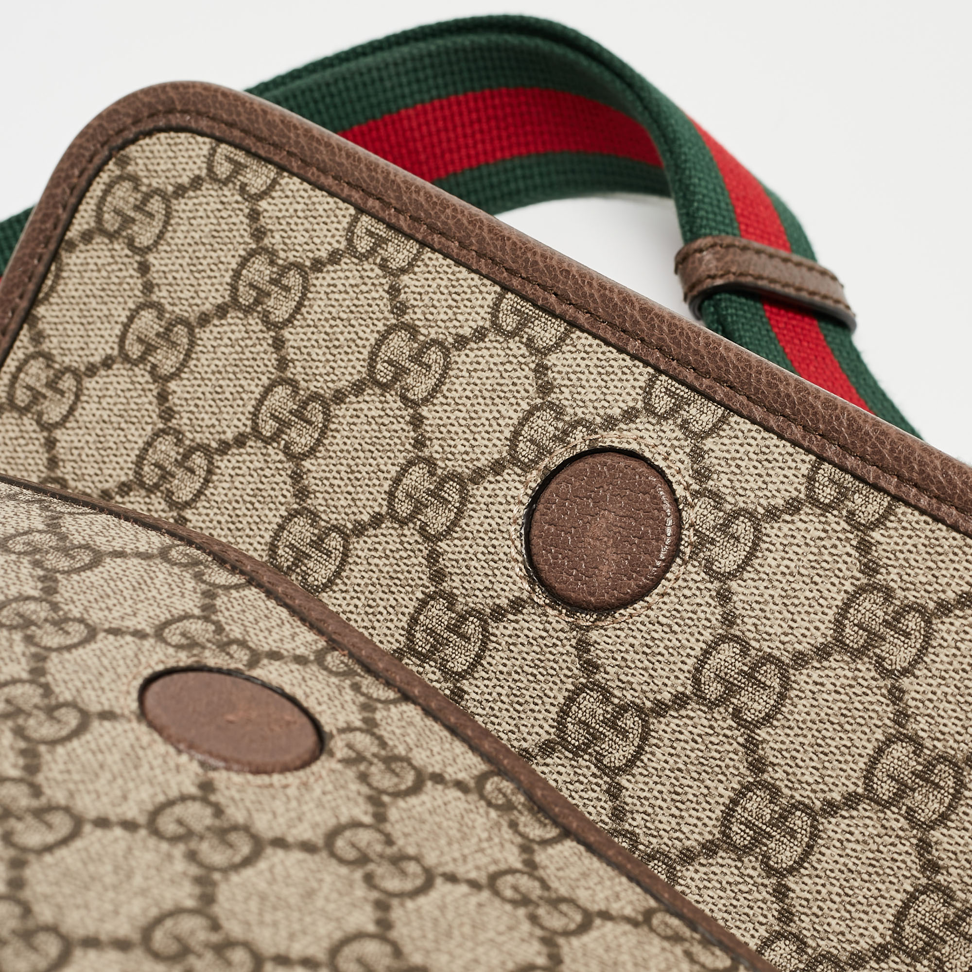 Gucci Beige GG Supreme Canvas And Leather Neo Vintage Belt Bag