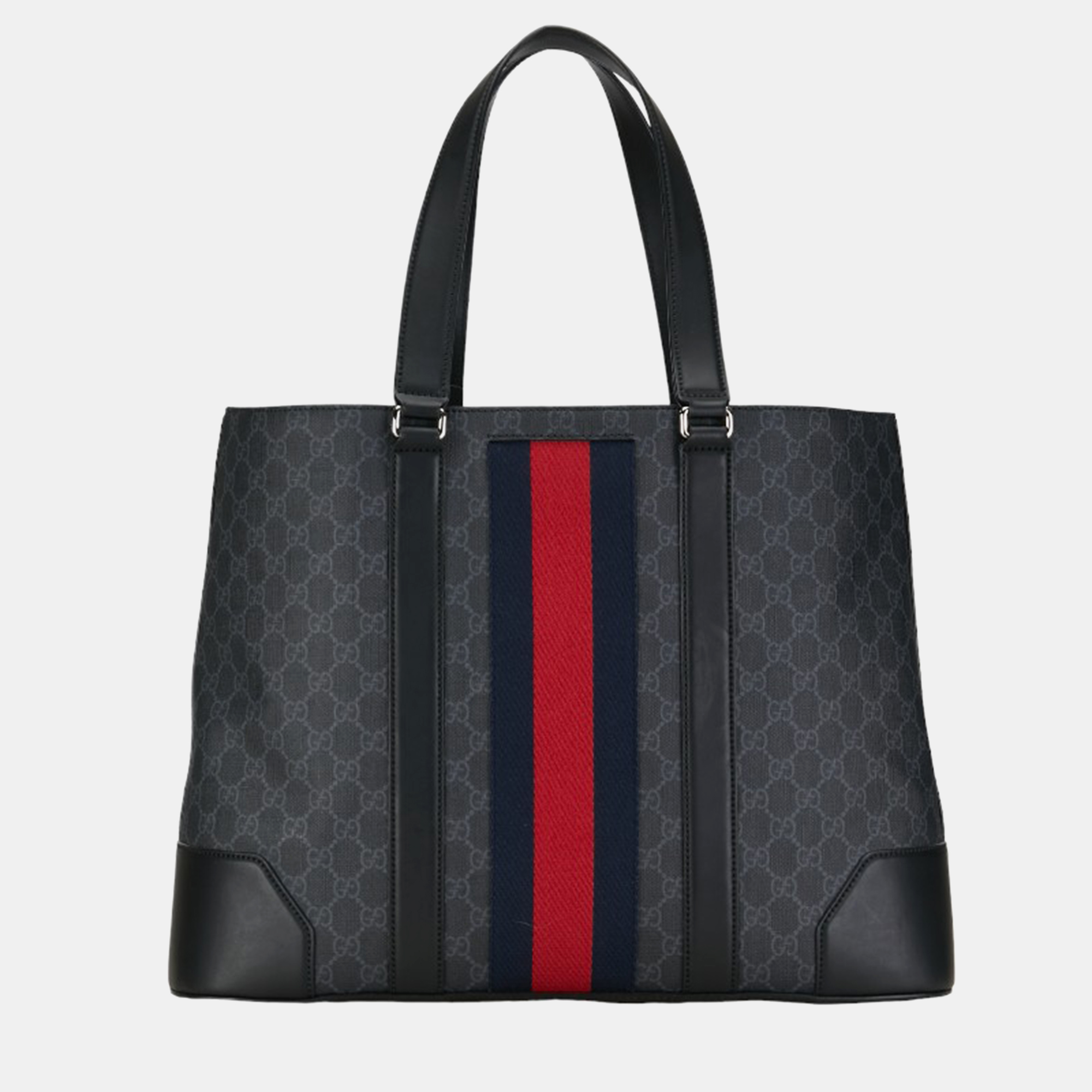 Gucci black gg canvas supreme tote bag