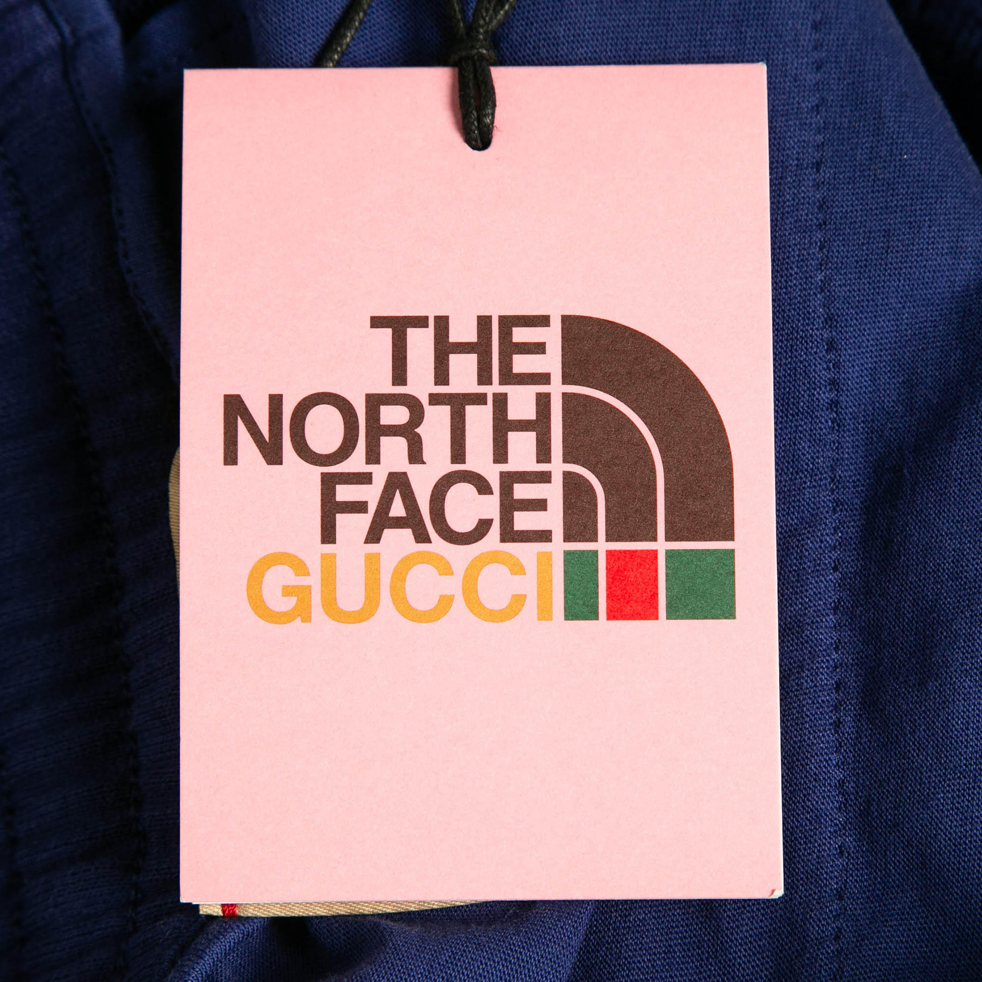 Gucci X The North Face Blue Colorblock Cotton Knit And Nylon Sweatpants M