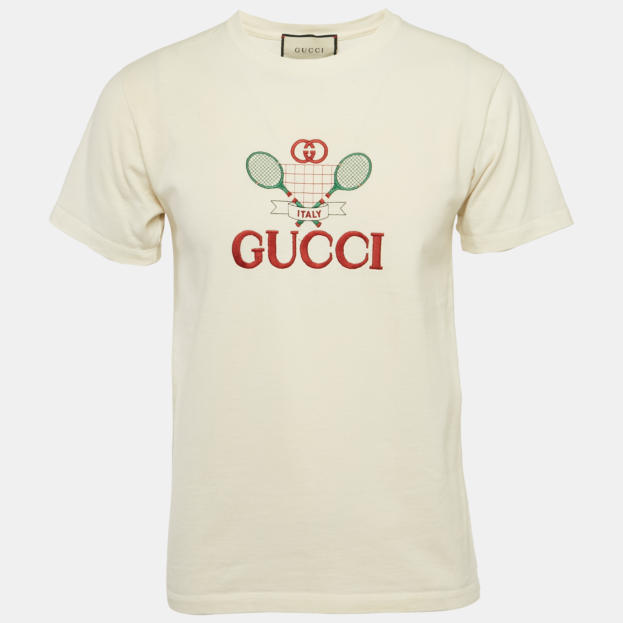 Gucci Off-White GG Tennis Embroidery Cotton Oversized T-Shirt XXS
Gucci Off-White GG Tennis Embroidery Cotton Oversized T-Shirt XXS