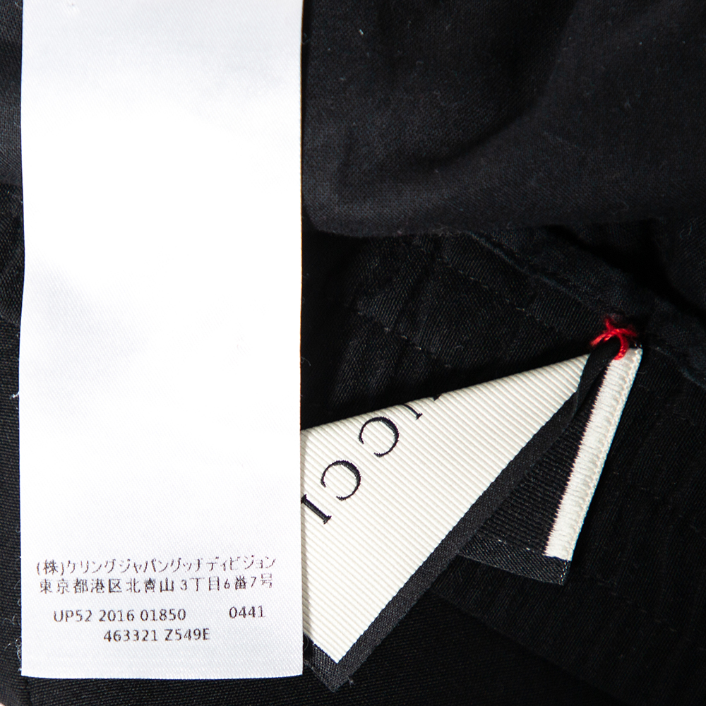 Gucci Black Wool Contrast Stripe Detail Shorts S